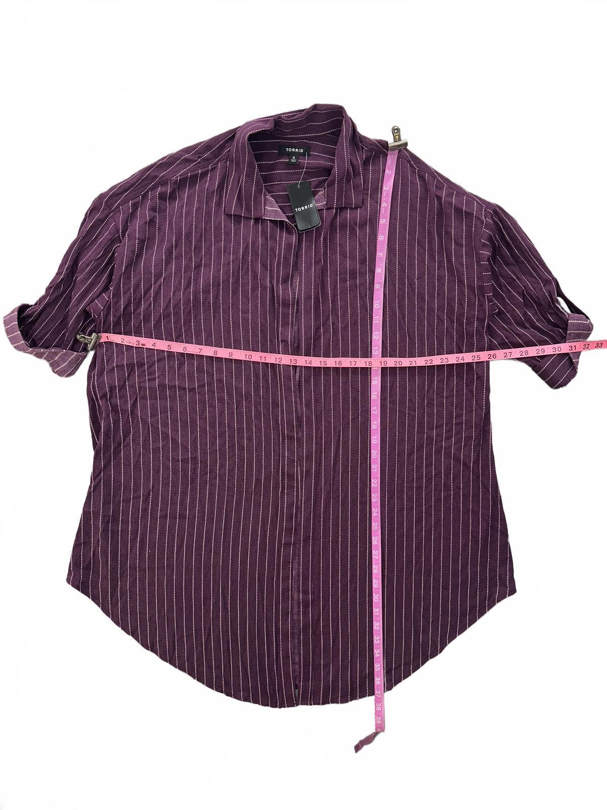 NWT Torrid Gauze Open Front Shirt Kimono Potent Purple