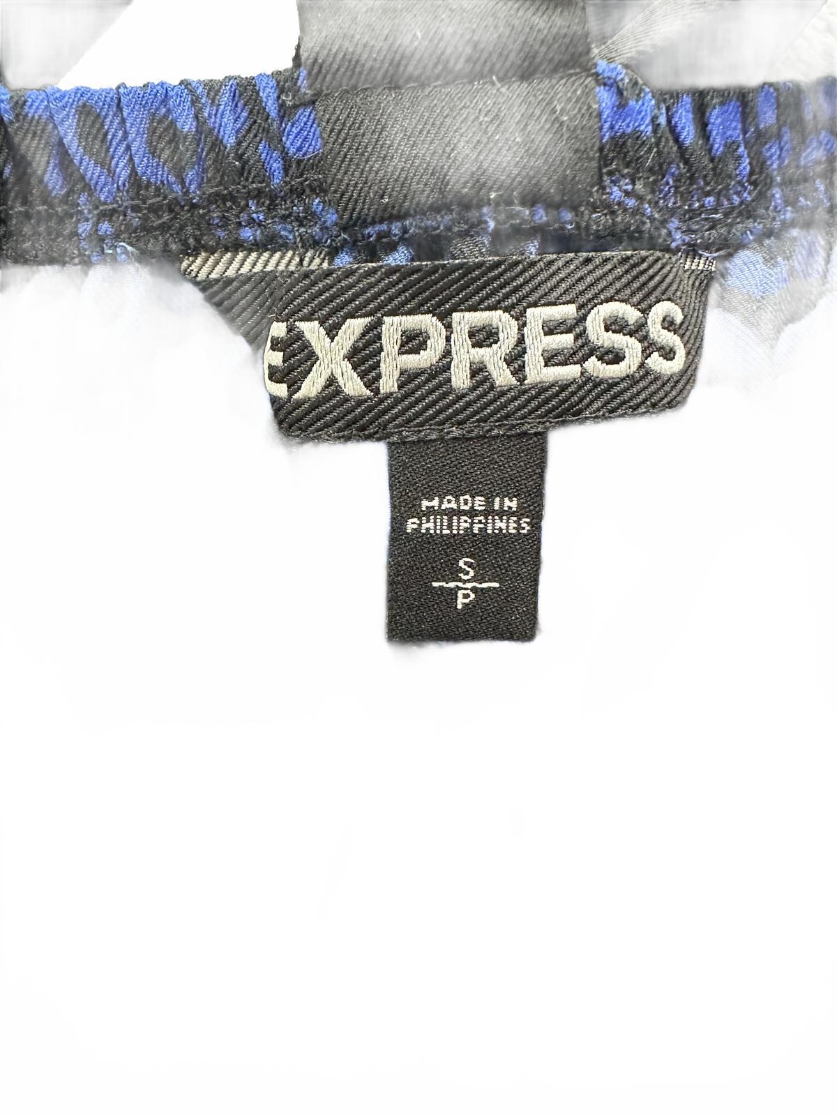 Express Blue and Black Strappy Back Maxi Dress