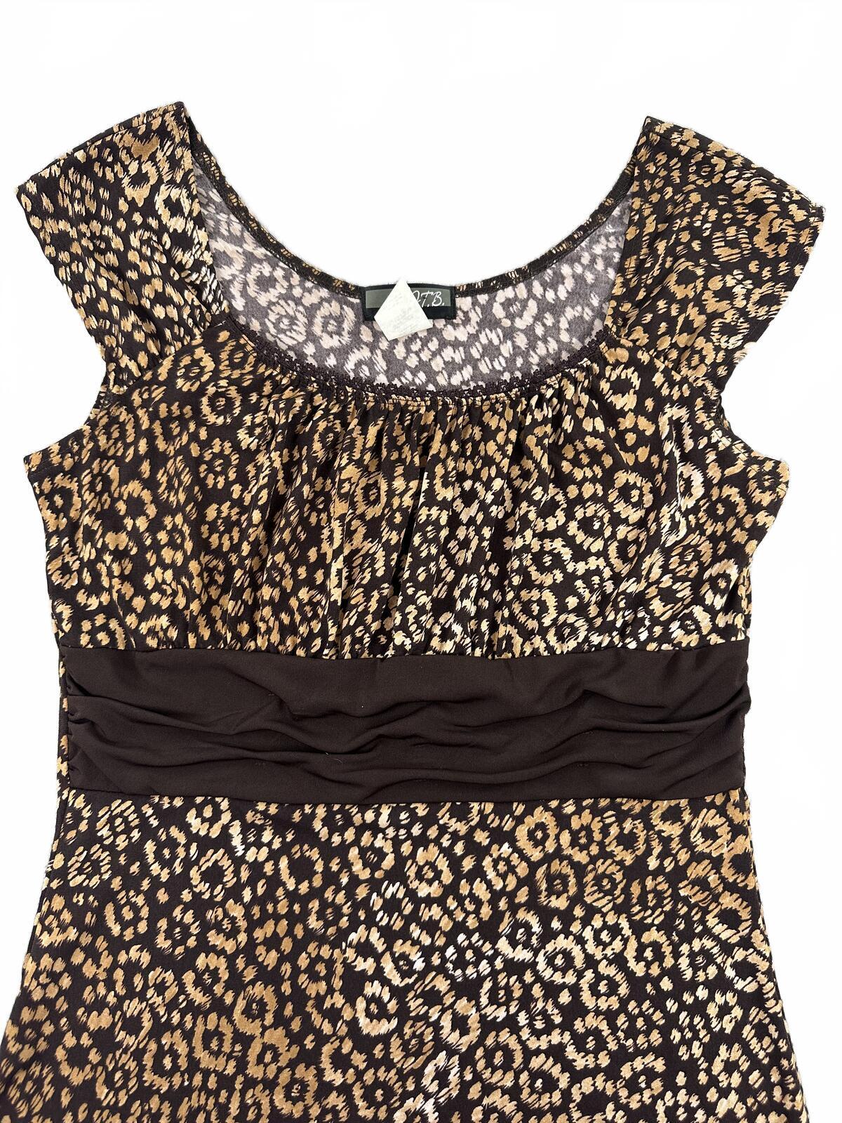 J.T.B. Y2K Leopard Print Sleeveless Tunic Top