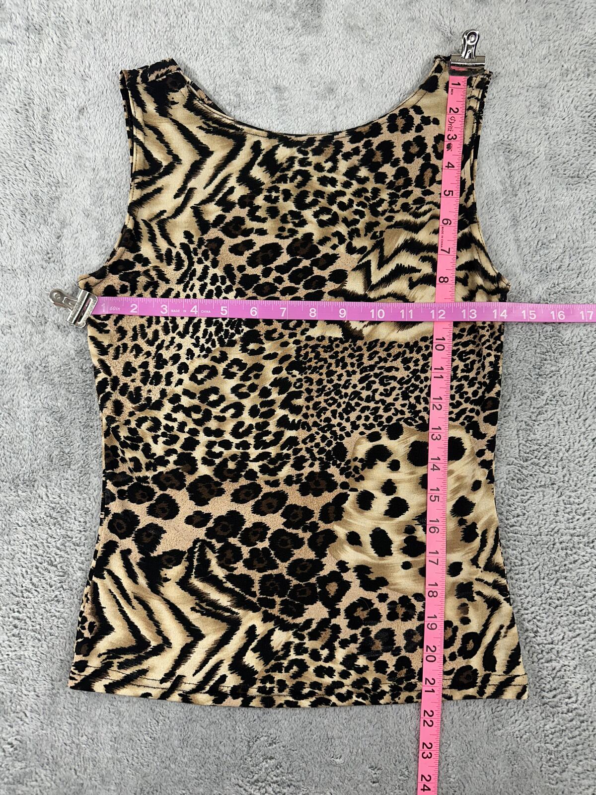 Byer California Y2K Animal Print Sleeveless Tank Top Leopard Zebra Mix