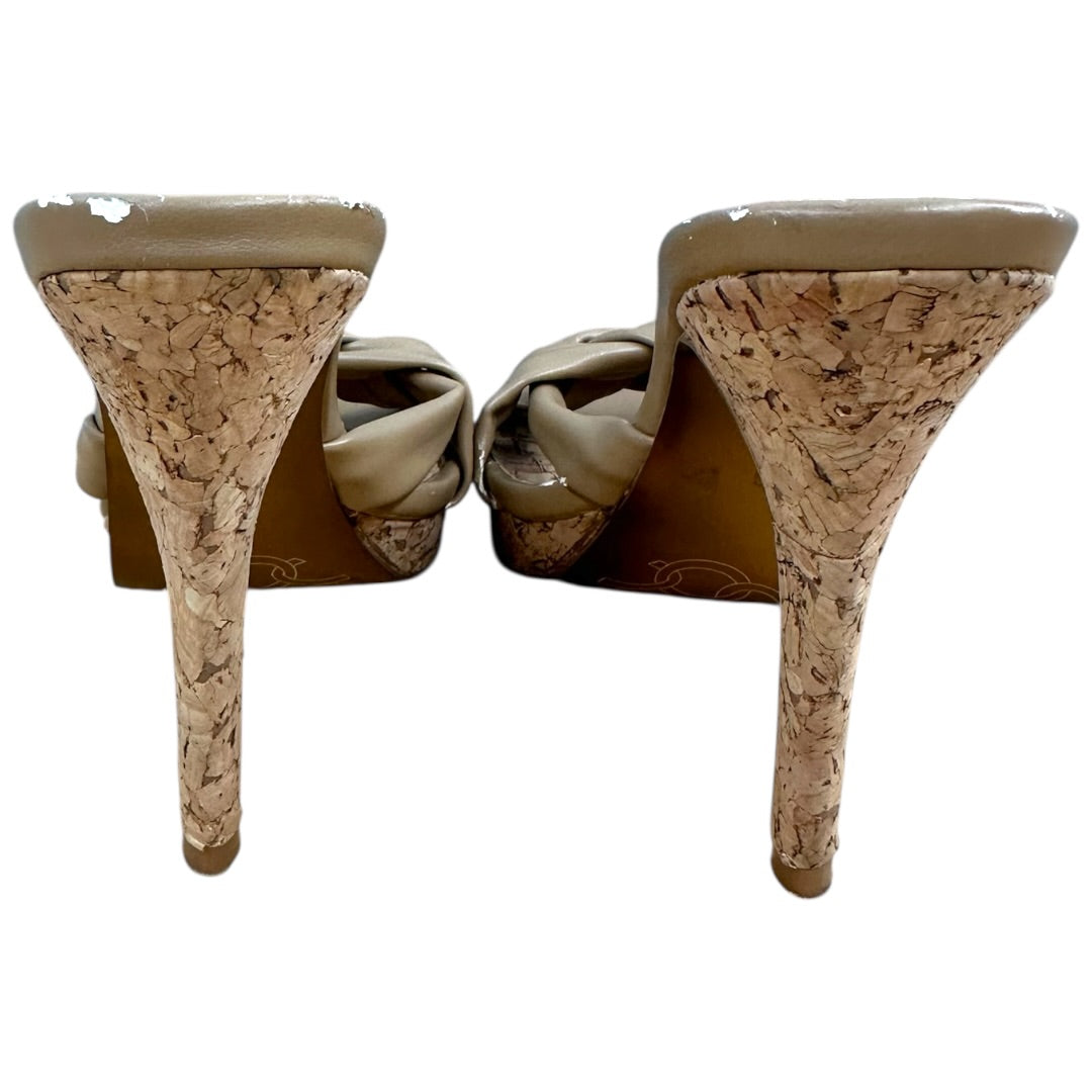Charles by Charles David  Tan Twisted Knot Cork Heel
