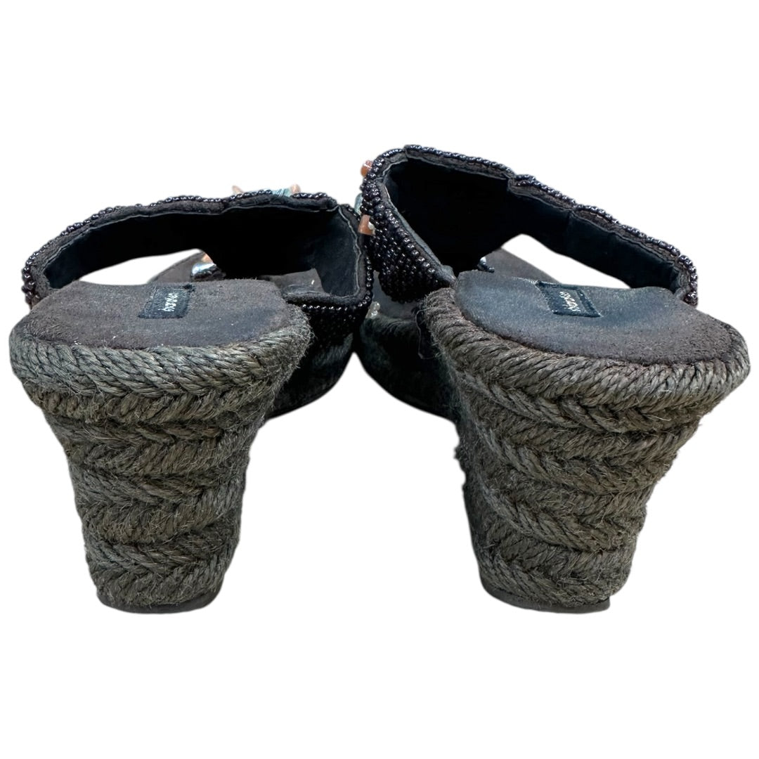 Xhilaration Beaded Embellished Wedge Thong Sandals