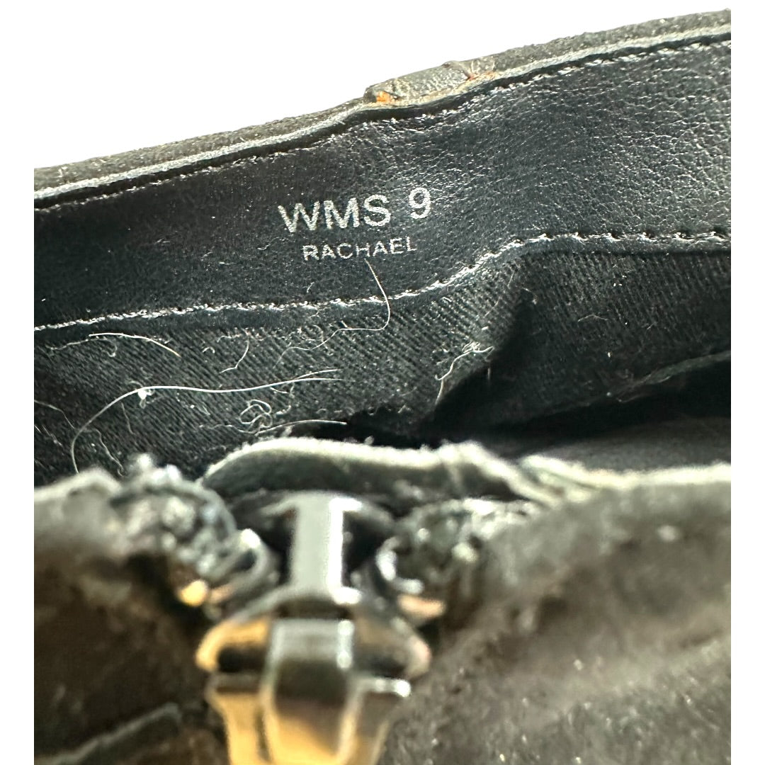 Report black Strappy Ankle Boots with Silver Buckle Detailing