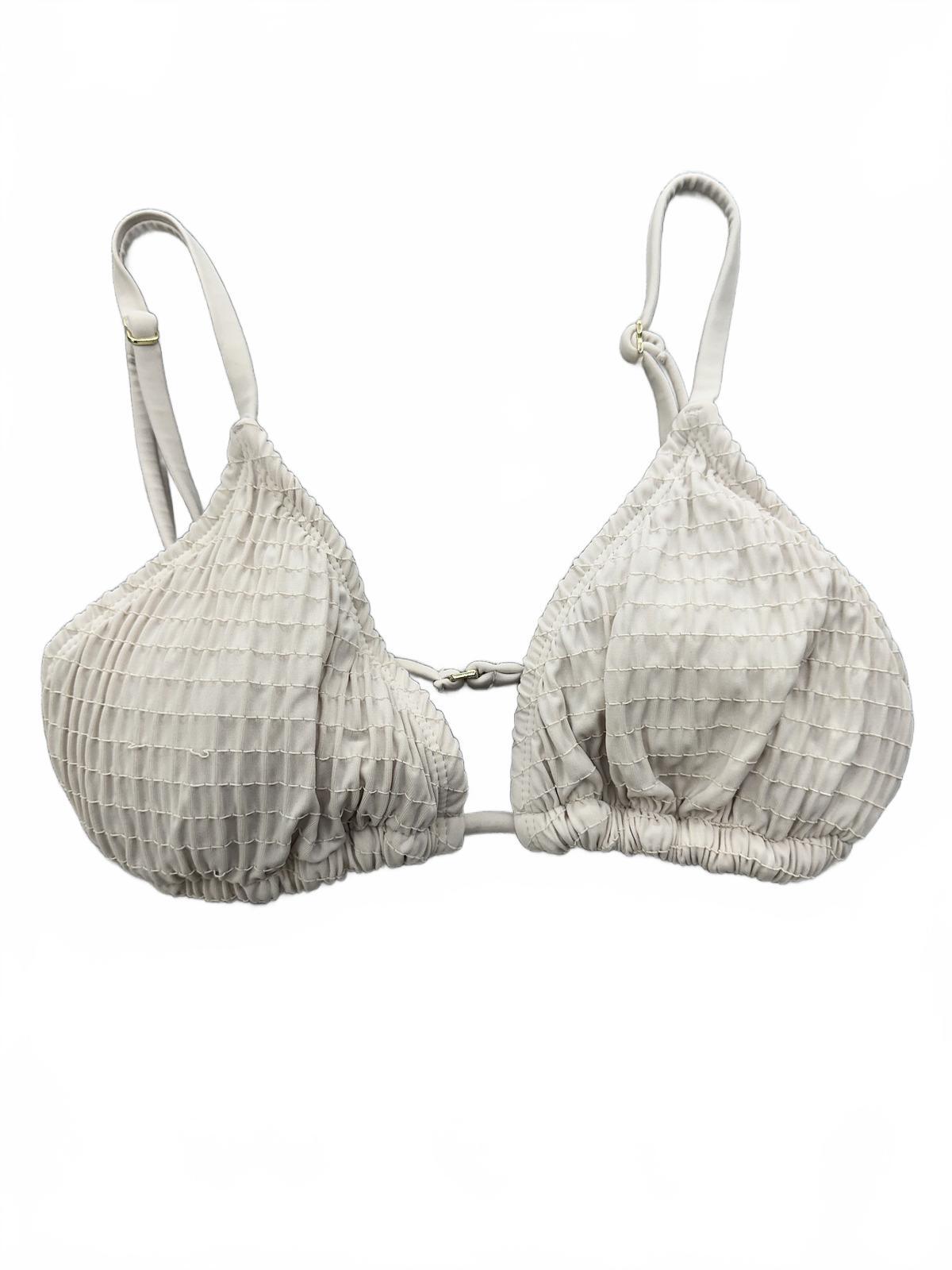 Wild Fable White Textured Triangle Bikini Top Minimalist Summer Beachwear