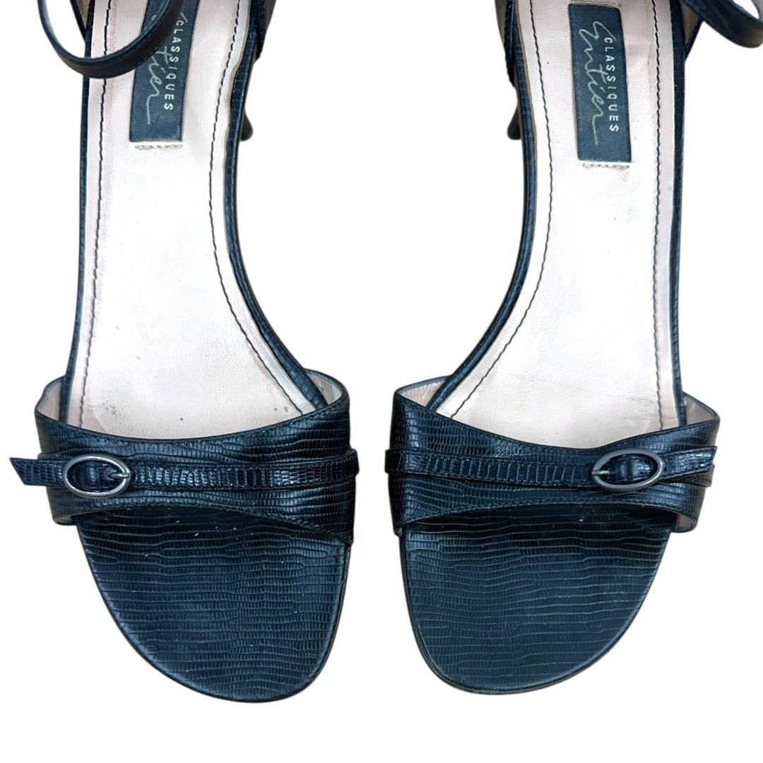 Classiques Entier Black Strappy Kitten Heel