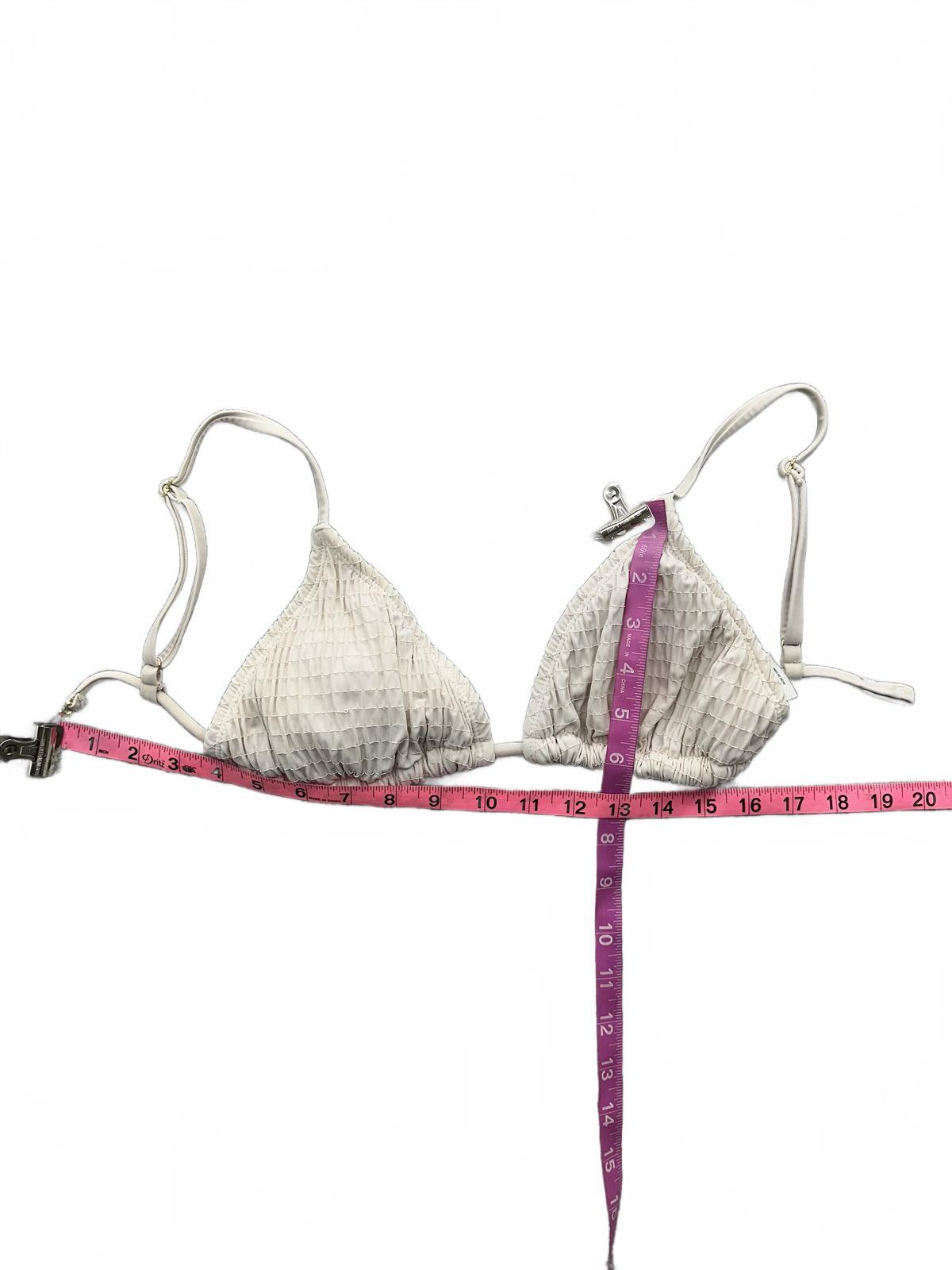 Wild Fable White Textured Triangle Bikini Top Minimalist Summer Beachwear