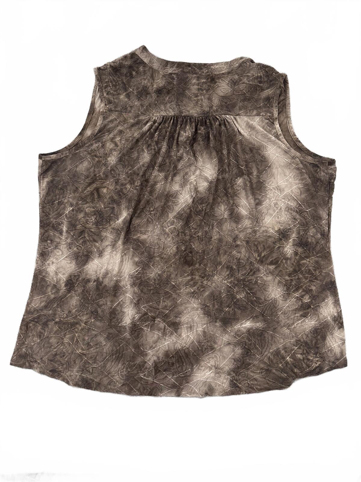 Westport 1962 Brown Mineral Wash Sleeveless Tunic Top