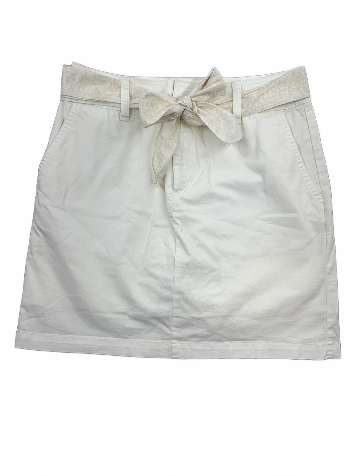 St. John's Bay Cream Mini Skort with Bow Front Y2K Preppy