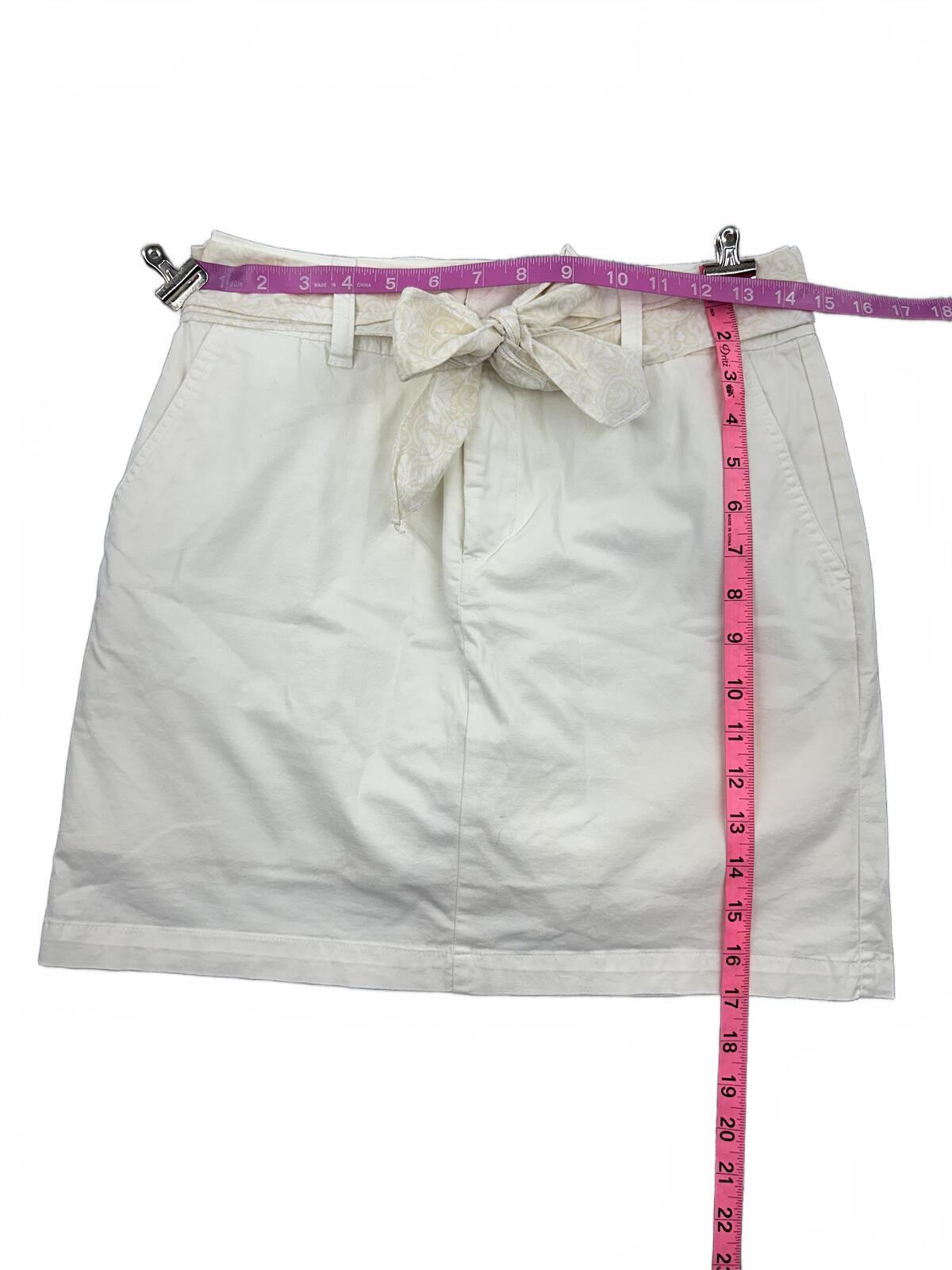 St. John's Bay Cream Mini Skort with Bow Front Y2K Preppy