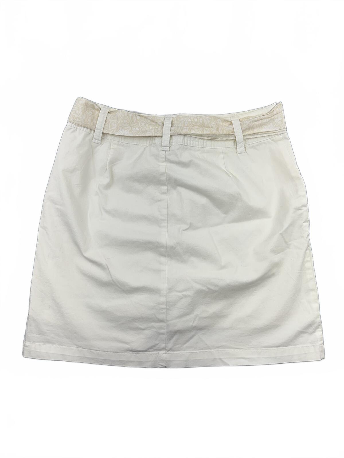 St. John's Bay Cream Mini Skort with Bow Front Y2K Preppy