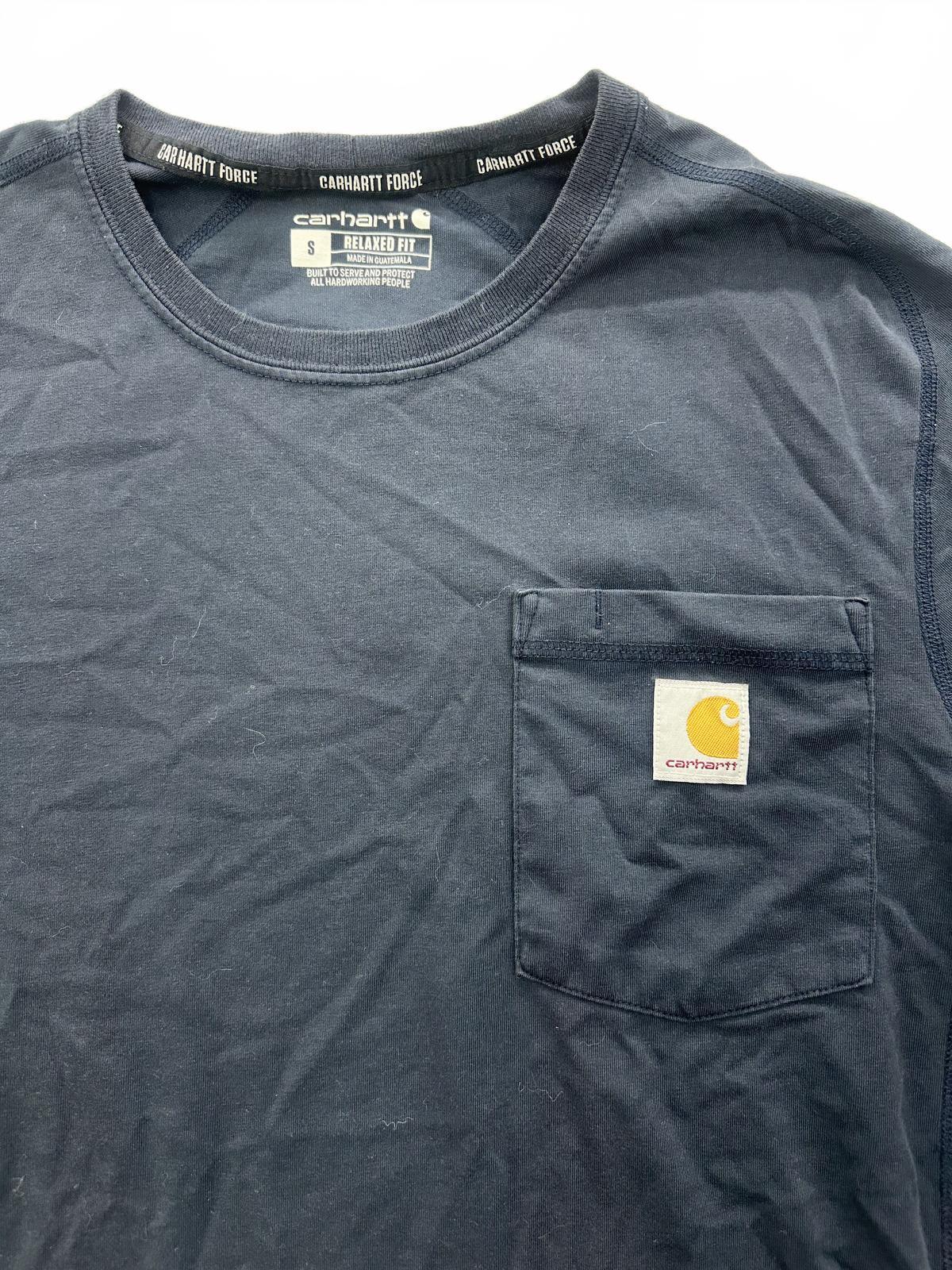Carhartt Force Relaxed Fit Navy T Shirt with Chest Pocket