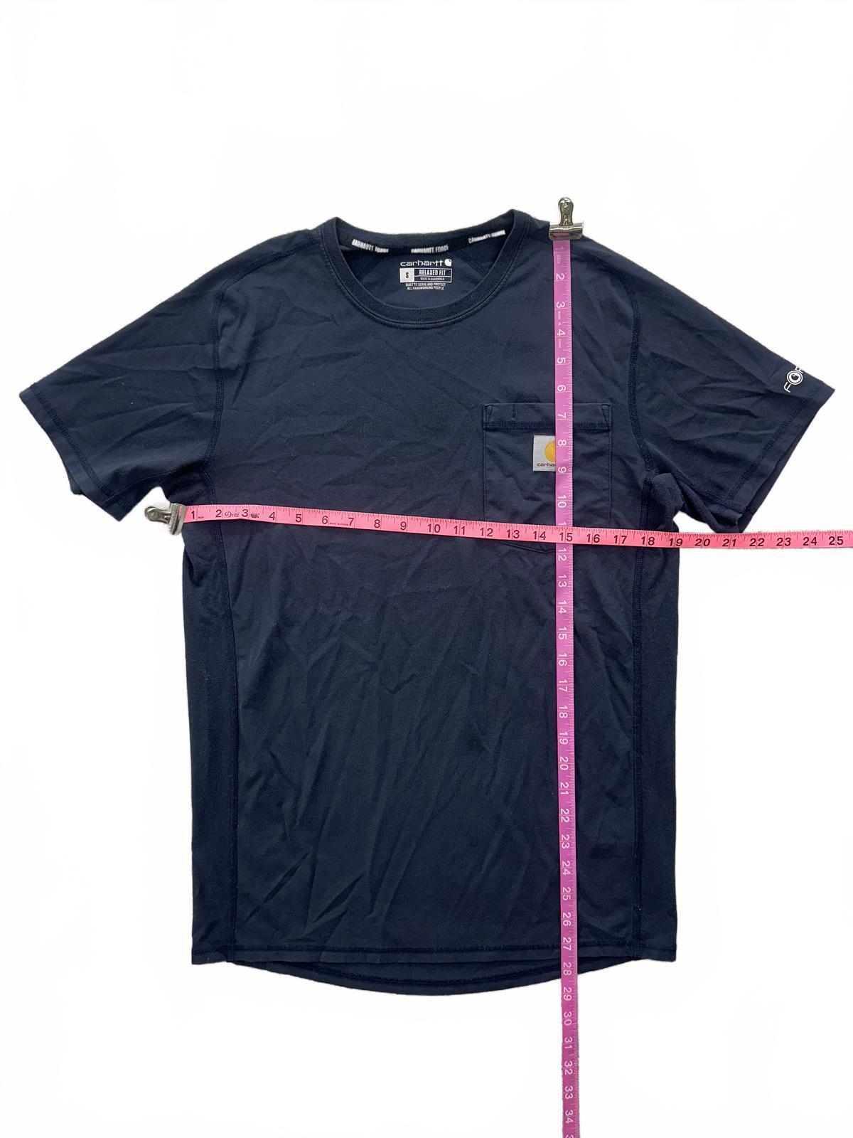 Carhartt Force Relaxed Fit Navy T Shirt with Chest Pocket