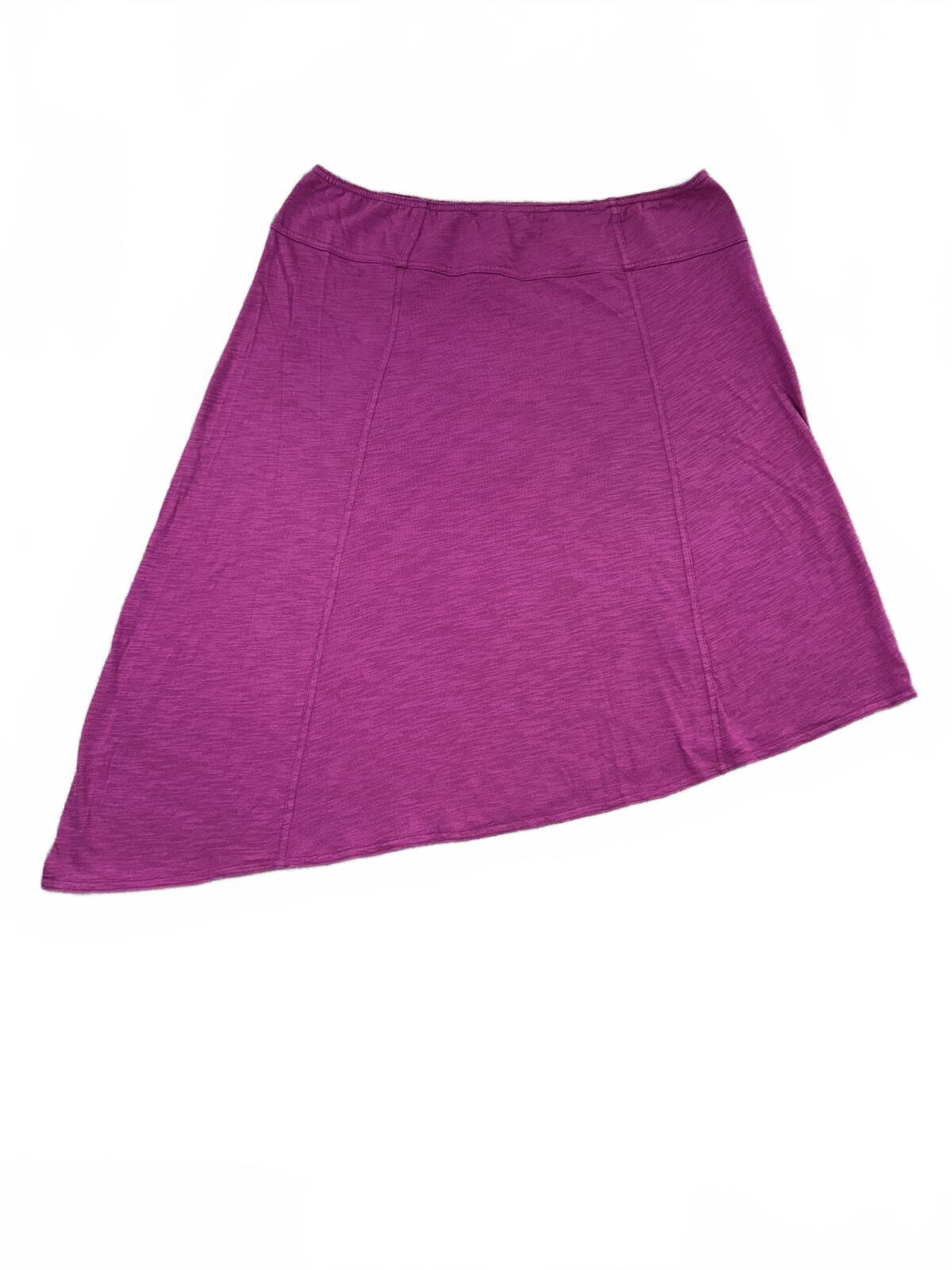 Prana Magenta Asymmetrical Organic Cotton Skirt Y2K Boho Midi Skirt