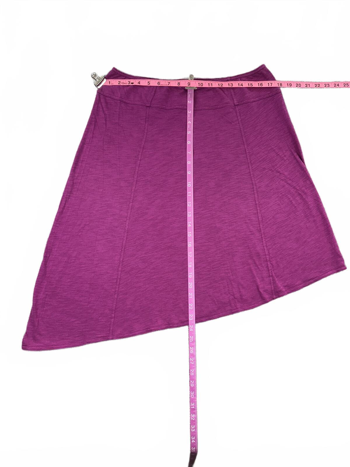 Prana Magenta Asymmetrical Organic Cotton Skirt Y2K Boho Midi Skirt