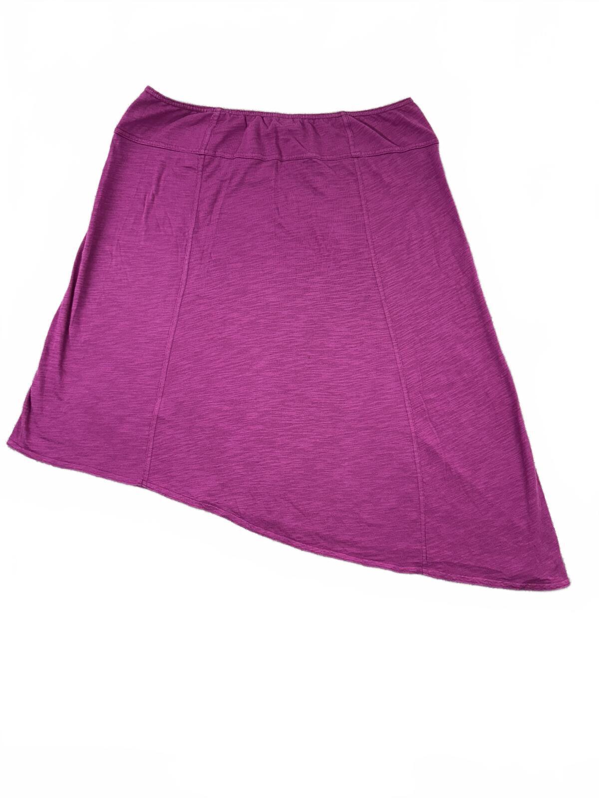 Prana Magenta Asymmetrical Organic Cotton Skirt Y2K Boho Midi Skirt