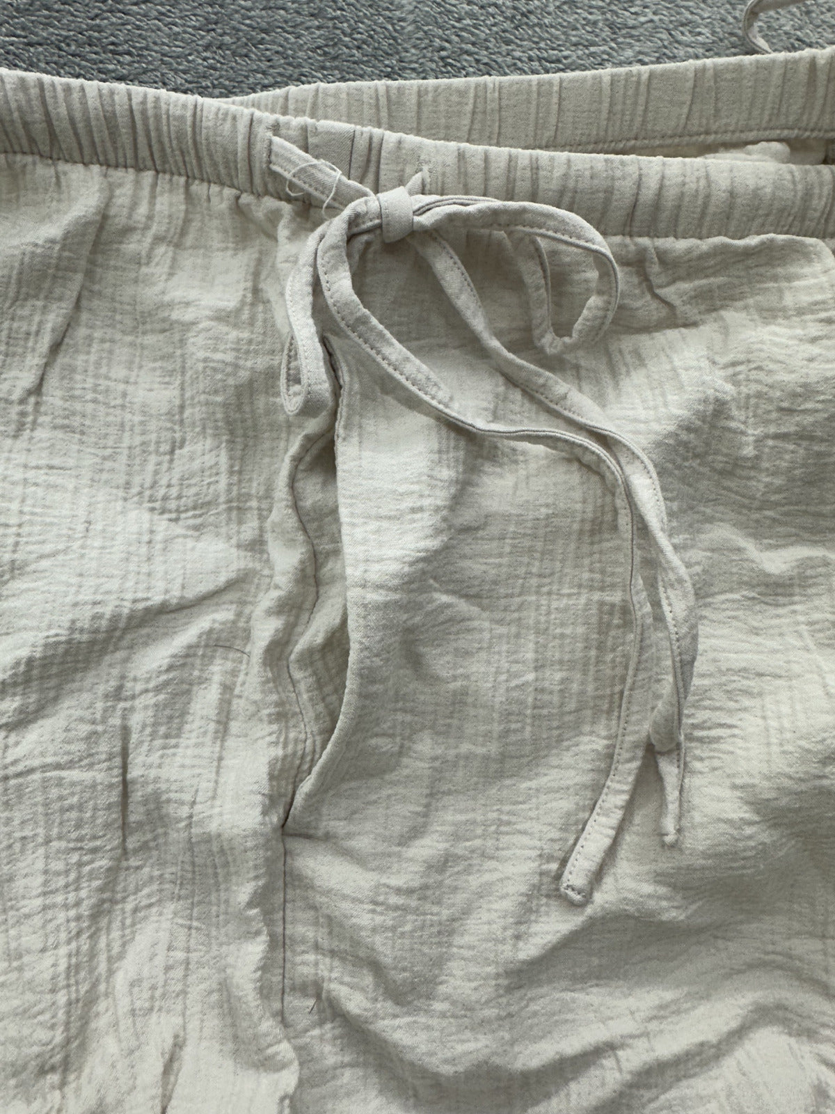 A New Day Light Beige Wide Leg Lounge Pants Relaxed Fit Casual Loungewear