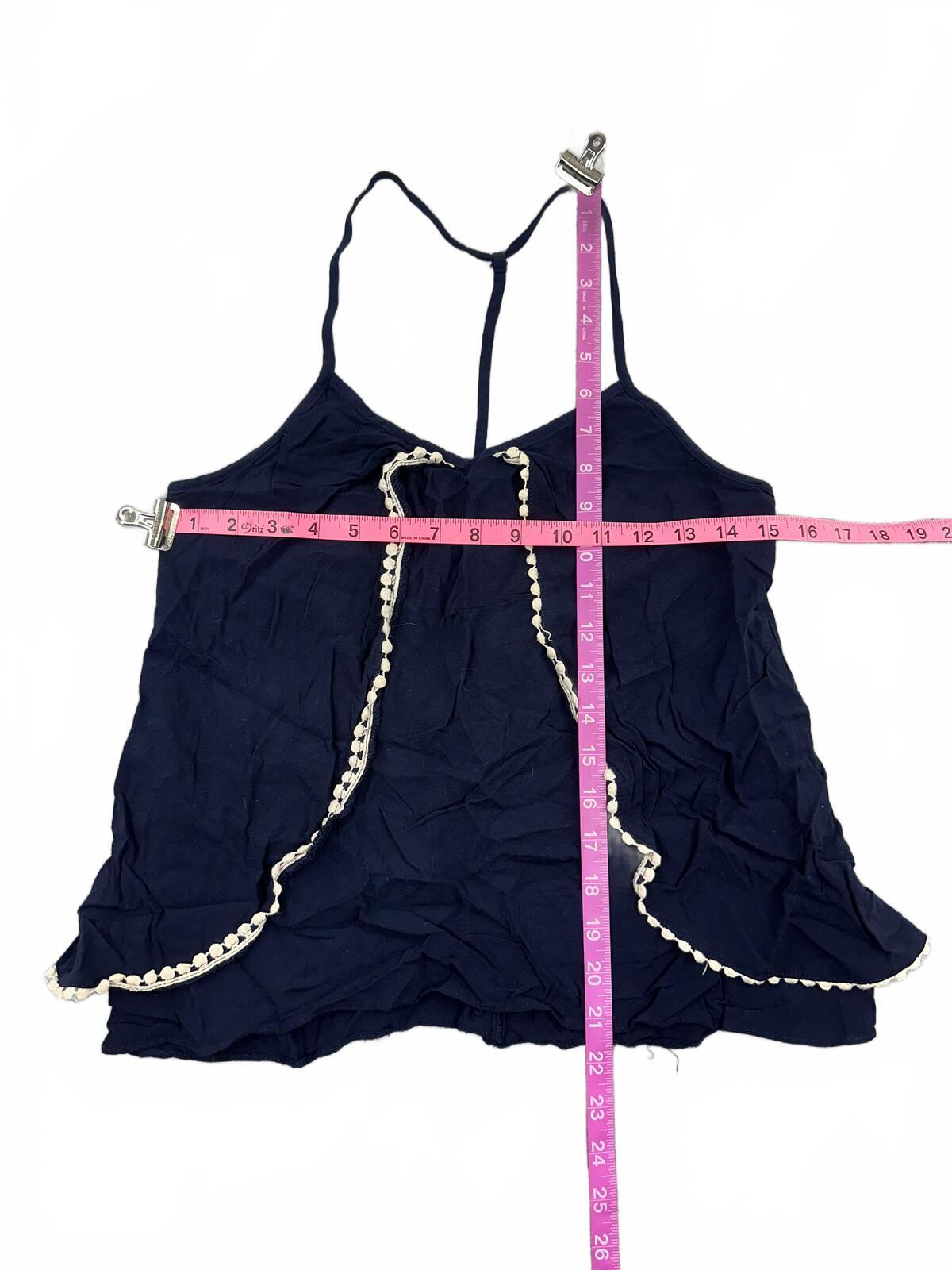 Maurice's Navy Y2K Fairycore Flutter Hem Cami Tank Top