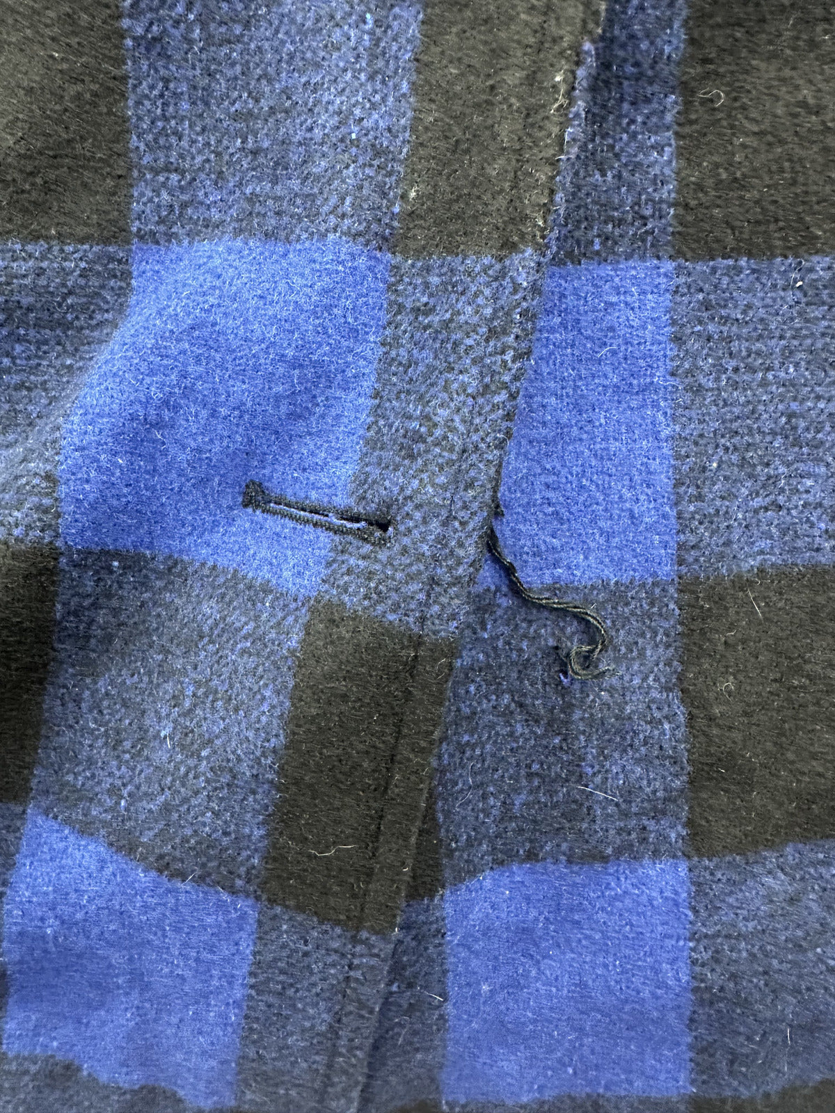 Rampage Blue and Black Plaid Peacoat Jacket Classic Fall Winter Outerwear