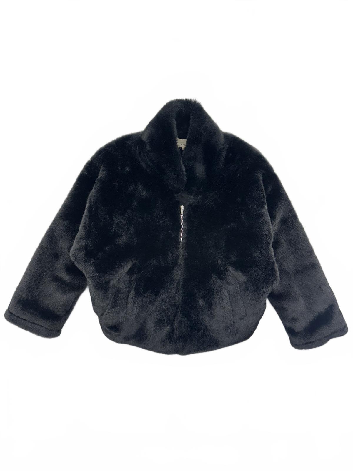 Sneak Peek Black Faux Fur Jacket Cozy Chic Vintage Inspired Winter Outerwear