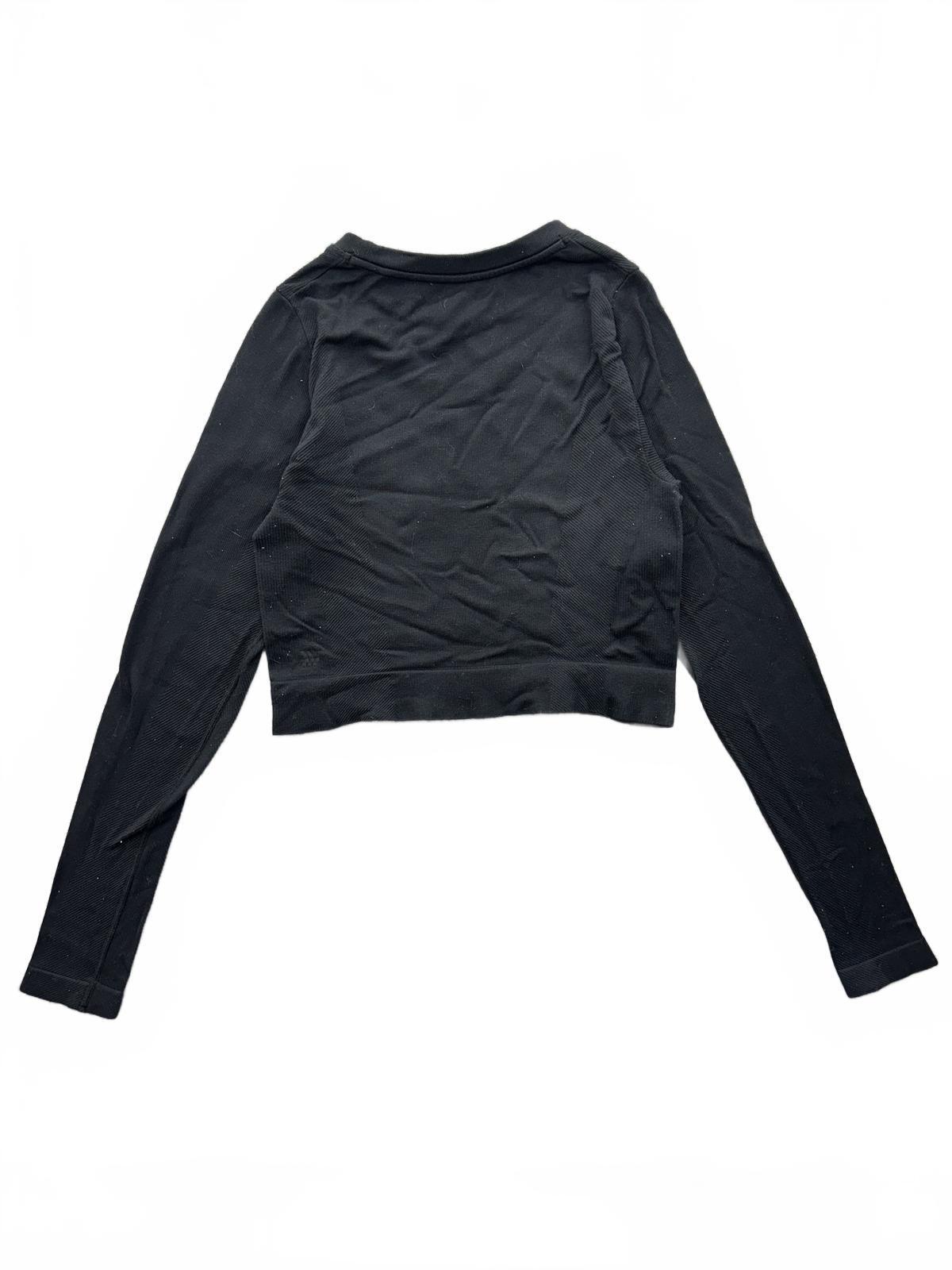 All In Motion Black Long Sleeve Crop Top Y2K Casual Sporty