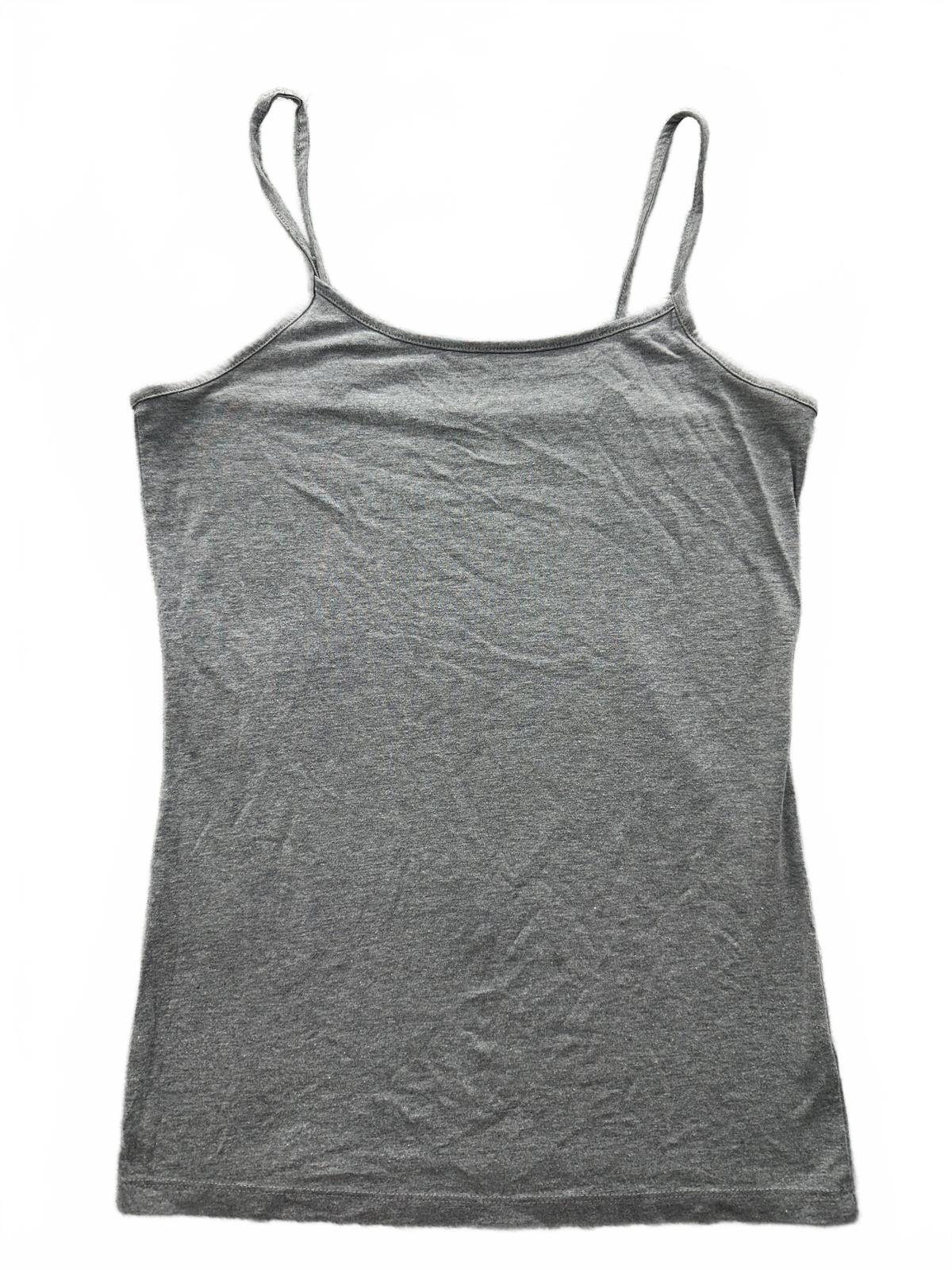 Time and Tru Minimalist Gray Heather Spaghetti Strap Tank Top Casual Everyday