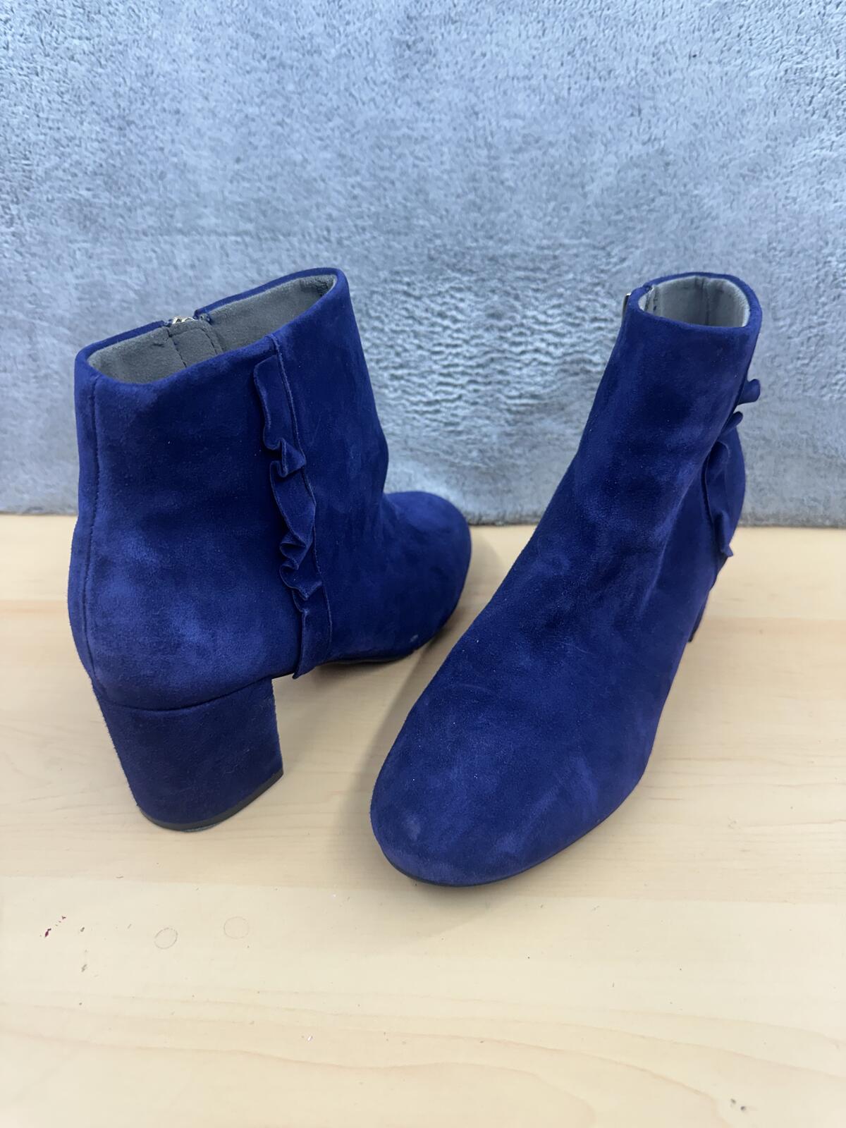 Y2K Minimalist Rockport Royal Blue Suede Ankle Boots