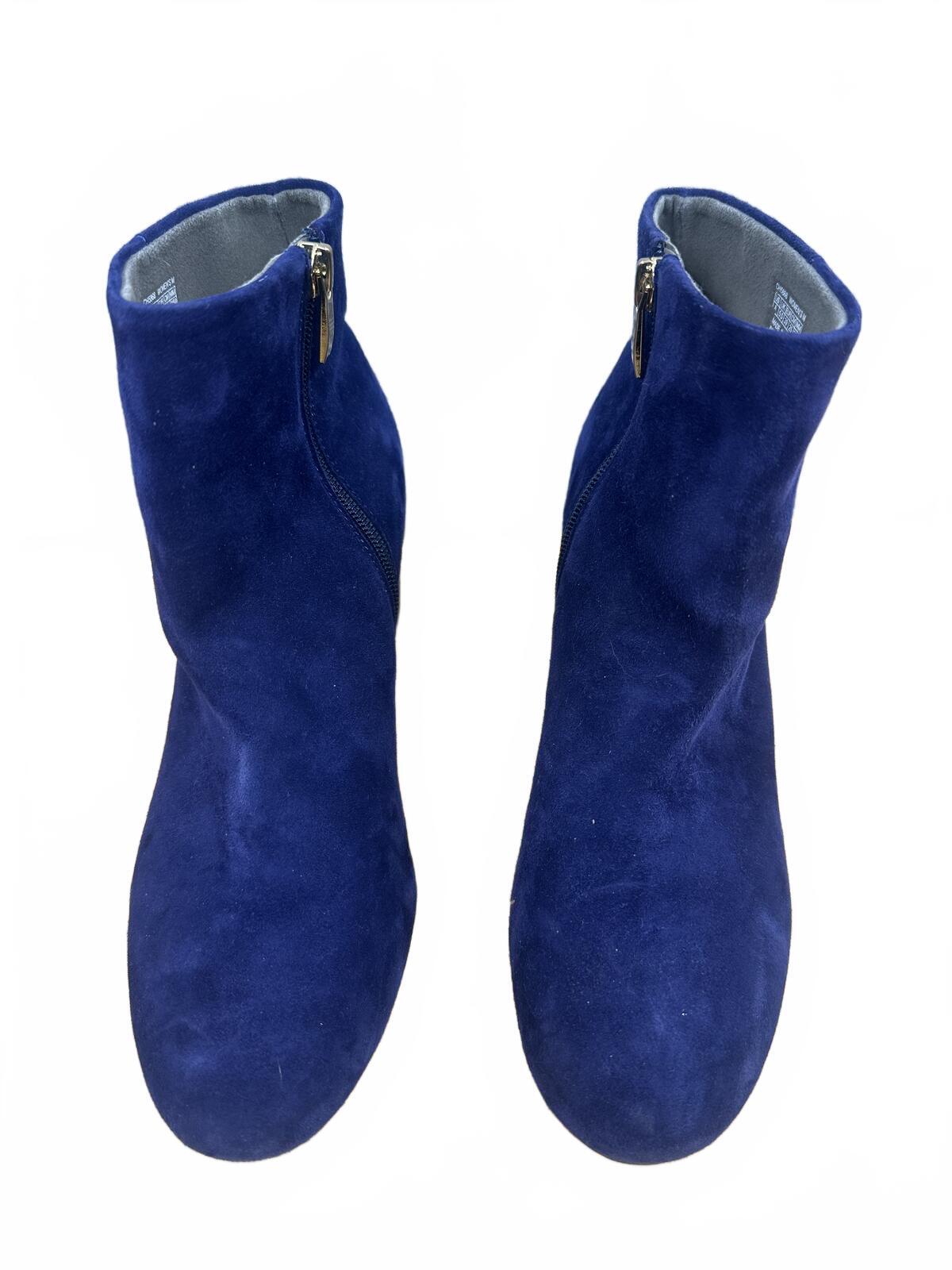 Y2K Minimalist Rockport Royal Blue Suede Ankle Boots