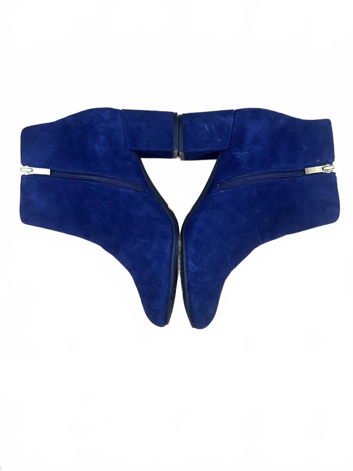 Y2K Minimalist Rockport Royal Blue Suede Ankle Boots