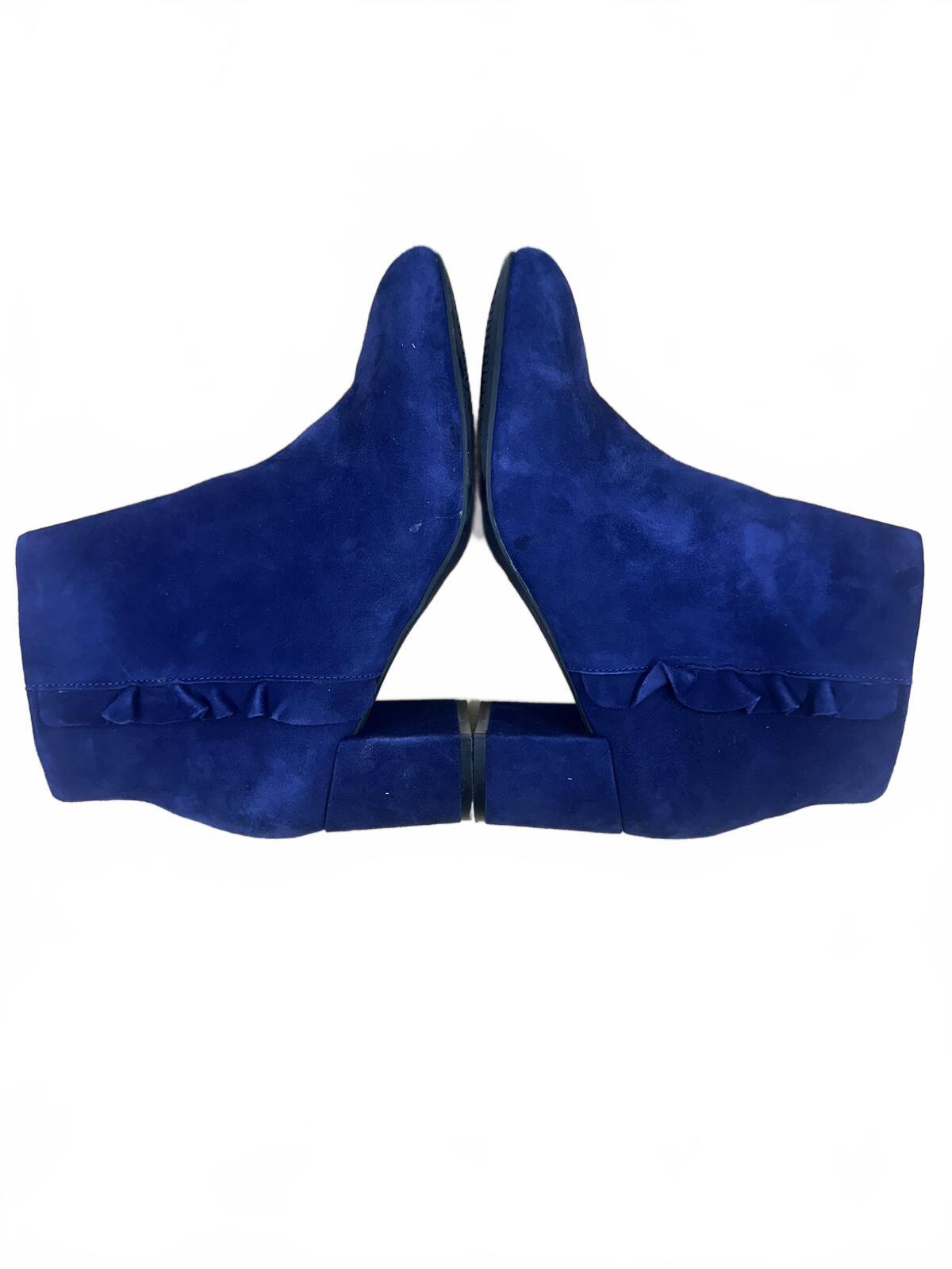 Y2K Minimalist Rockport Royal Blue Suede Ankle Boots