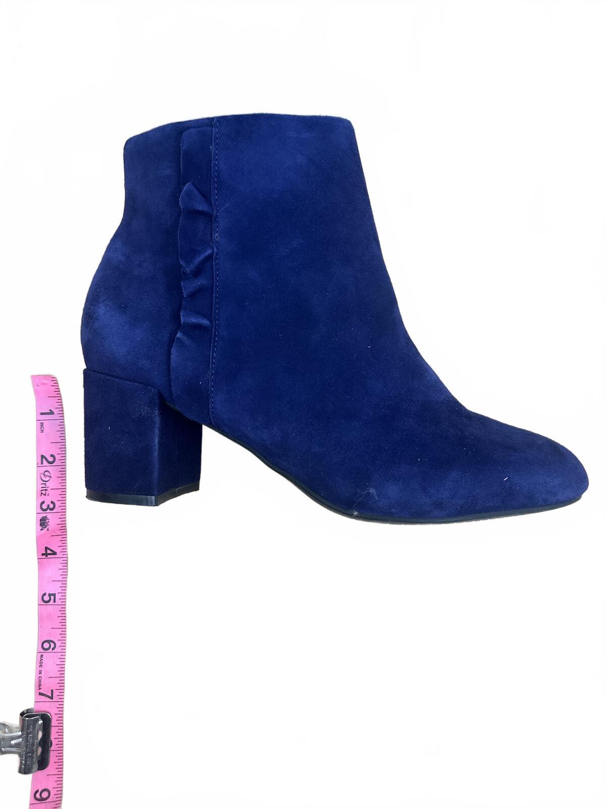 Y2K Minimalist Rockport Royal Blue Suede Ankle Boots