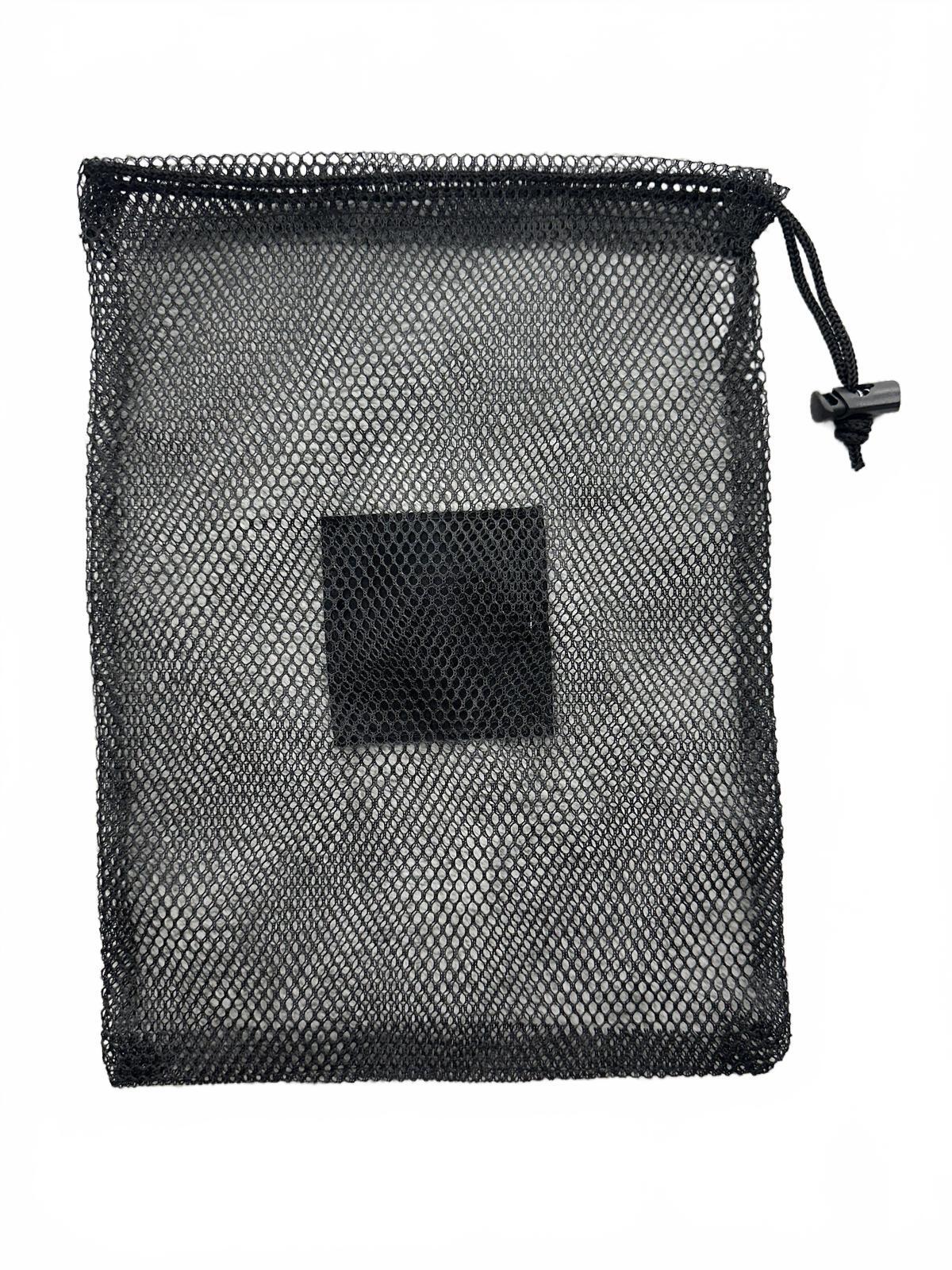 Sweet Sweat Black Mesh Wash Bag Drawstring Gym Accessory Travel Laundry Bag