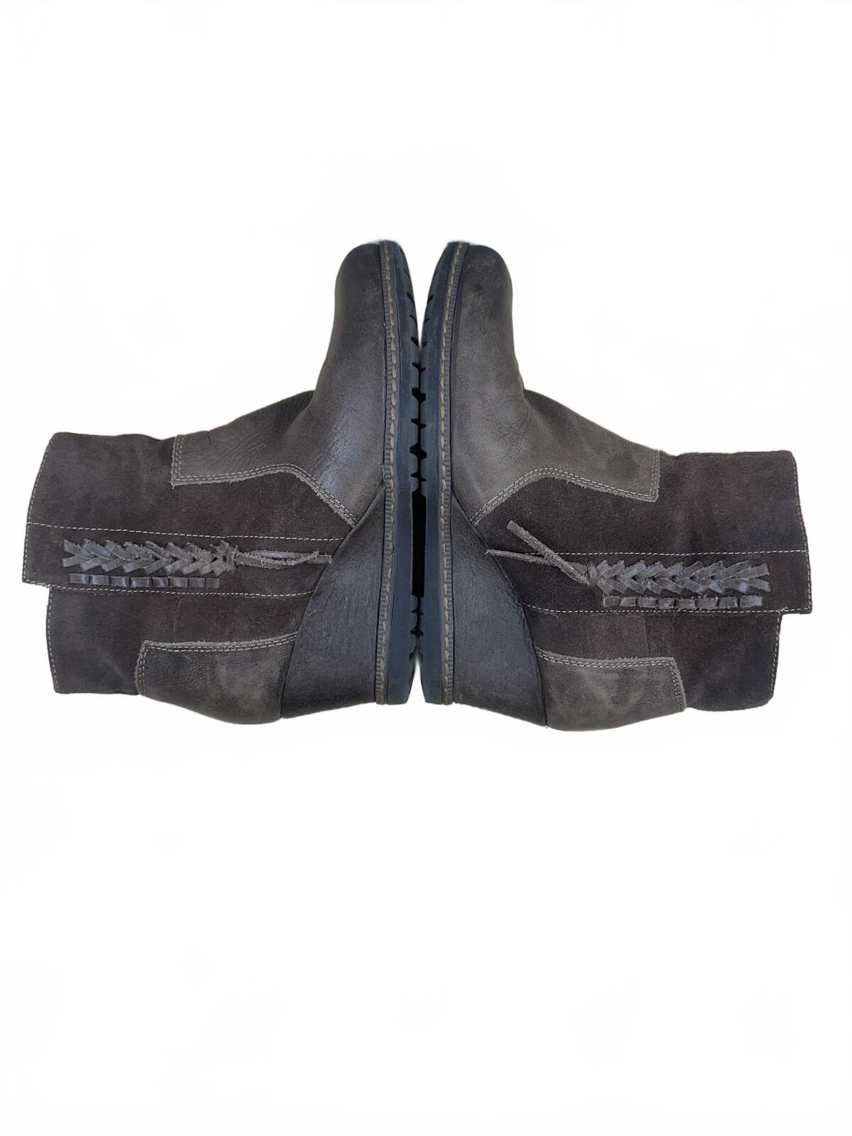 Earth Brown Leather Ankle Boots