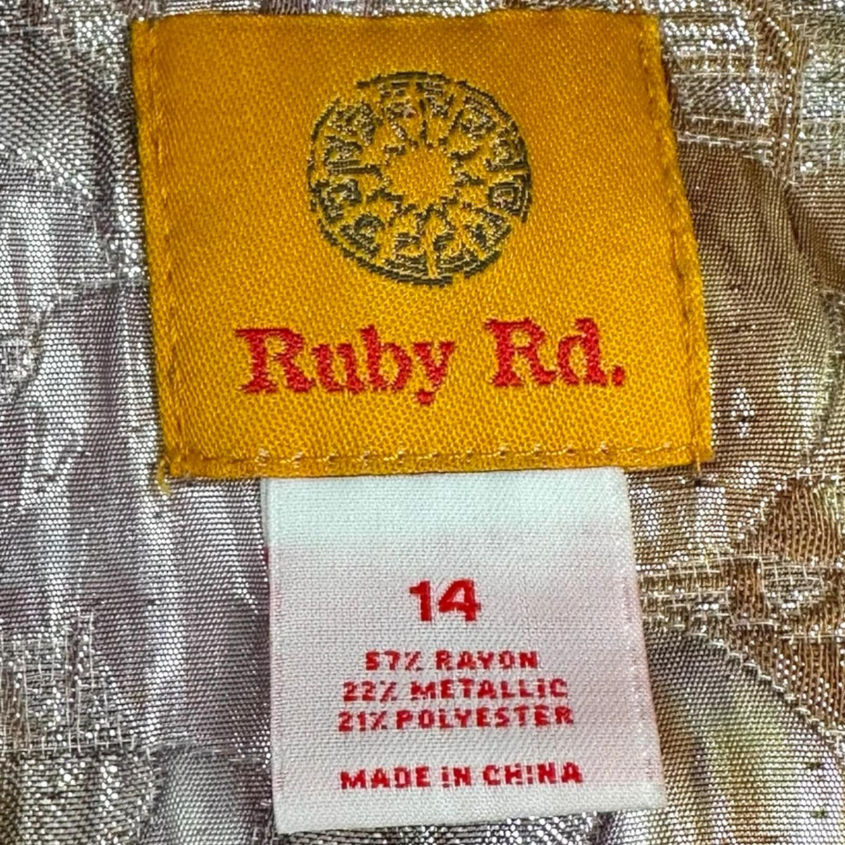 Ruby Rd. Metallic Iridescent Crinkle Texture Jacket Purple Gold Eclectic