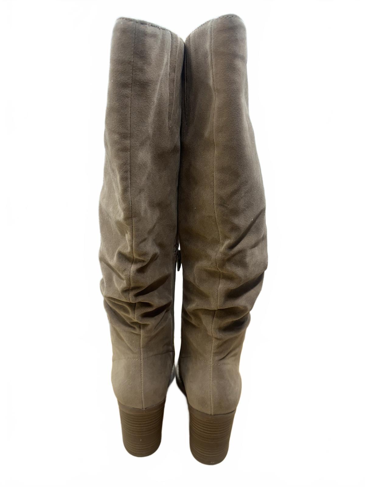 Universal Thread Taupe Suede Slouchy Knee High Boots Casual Fall Vintage
