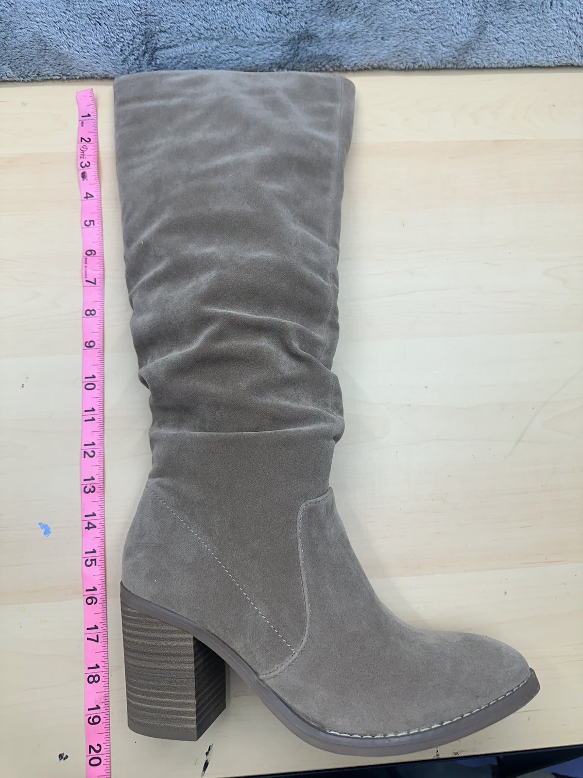 Universal Thread Taupe Suede Slouchy Knee High Boots Casual Fall Vintage