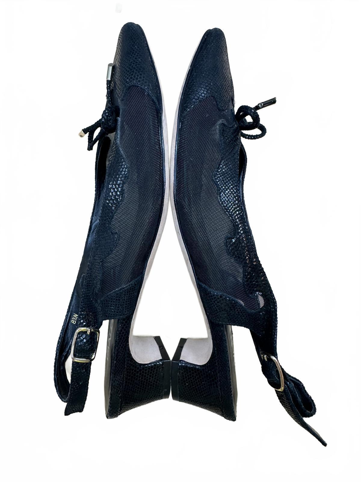 Van Eli Black Slingback Heels Elegant Sandals
