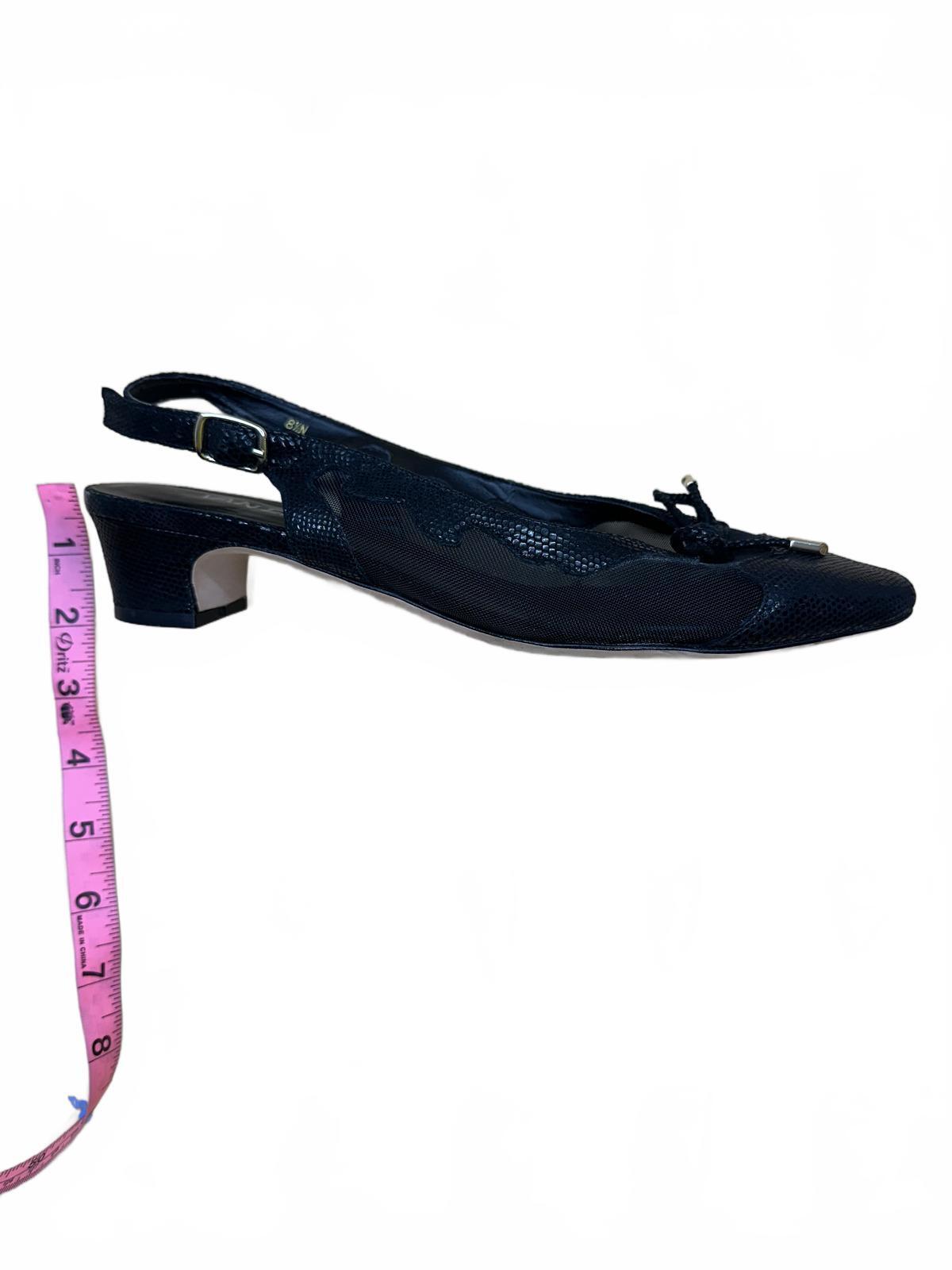 Van Eli Black Slingback Heels Elegant Sandals