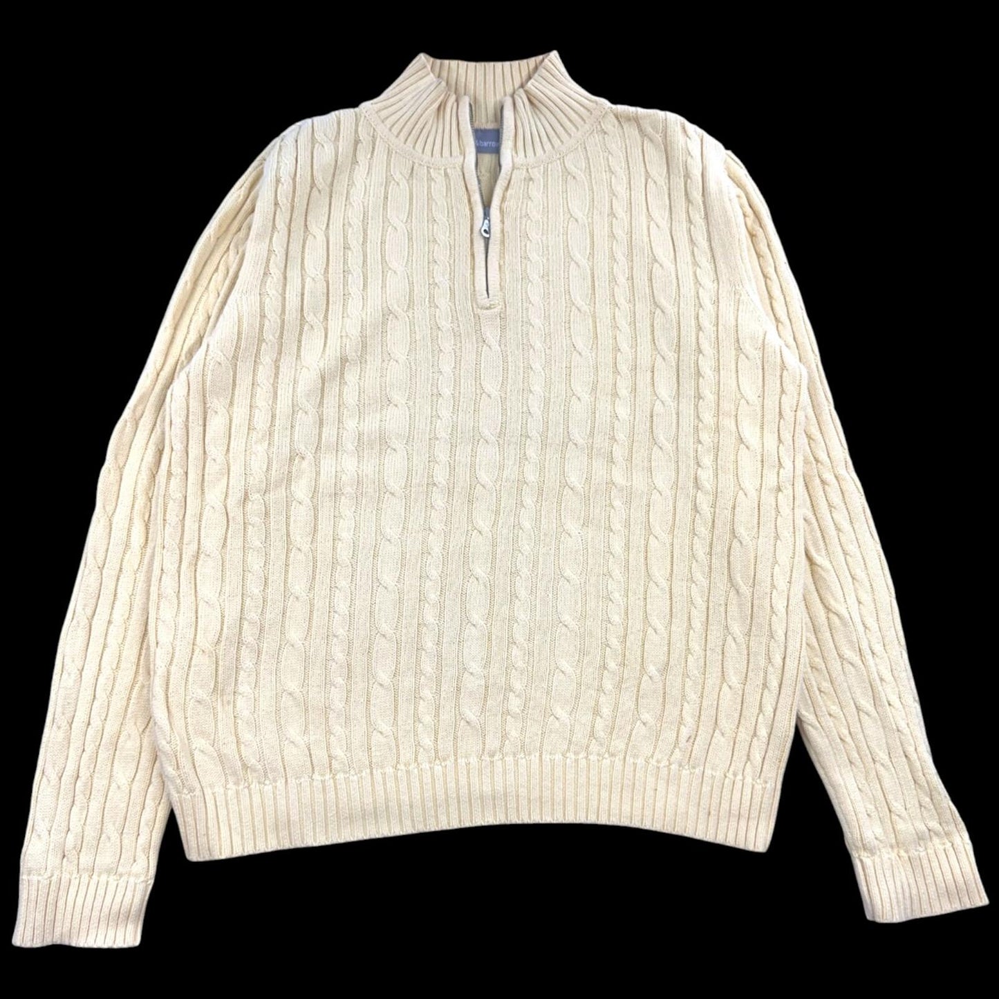 Croft & Barrow Baby Yellow Cable Knit Quarter Zip Sweater Old Money Eclectic