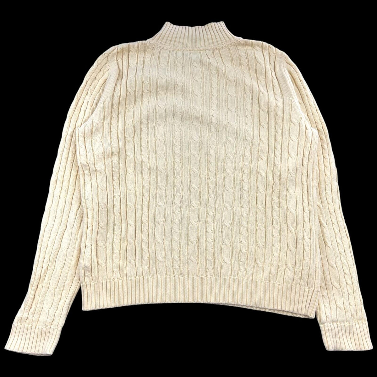 Croft & Barrow Baby Yellow Cable Knit Quarter Zip Sweater Old Money Eclectic