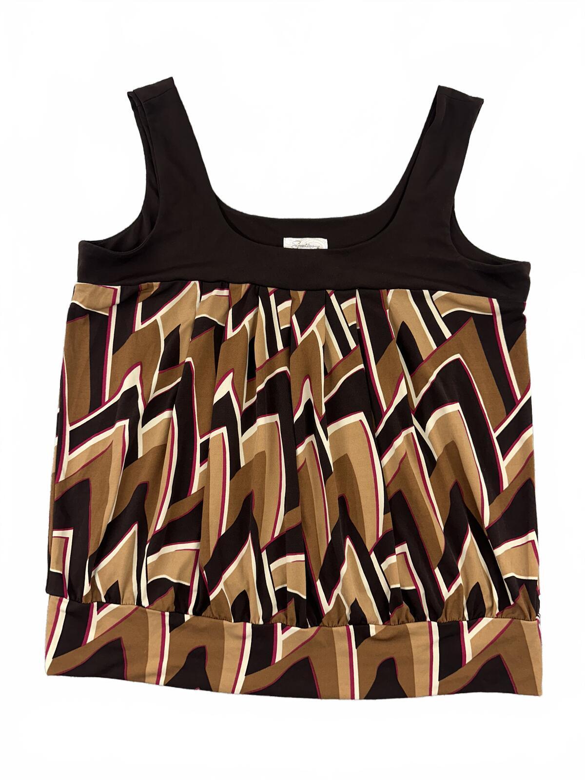 Speechless Y2K Retro Abstract Geometric Print Sleeveless Tank Top
