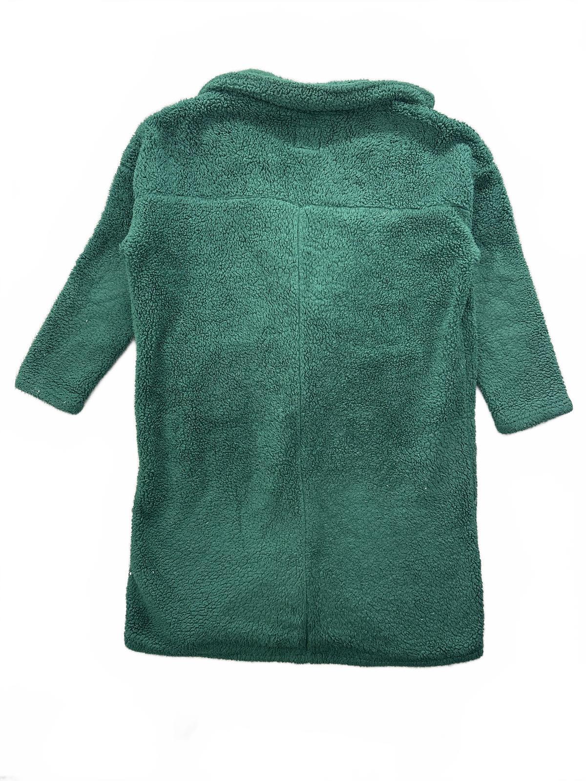 Forever 21 Dark Green Teddy Coat Cozy Streetwear Casual Outerwear