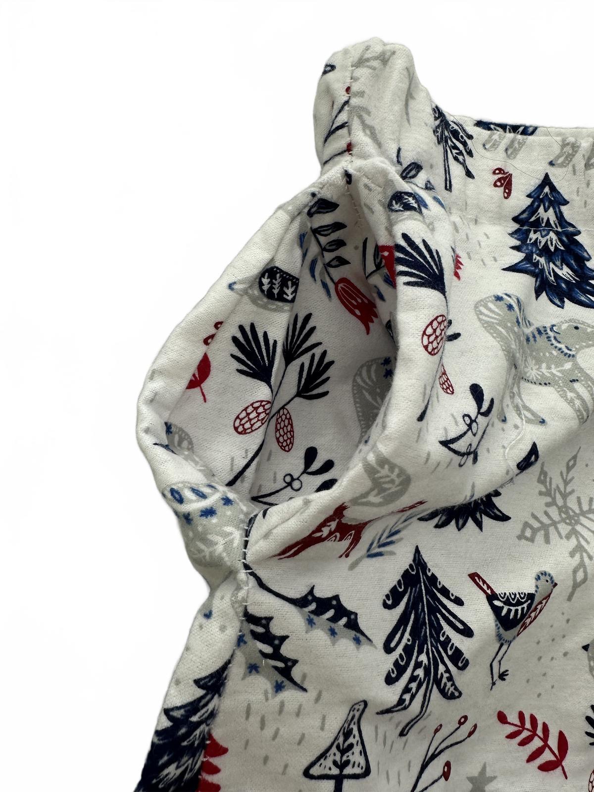 Handmade Winter Forest Print Lounge Shorts