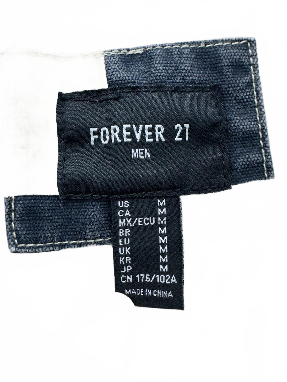 FOREVER 21 Men's Black and Cream Checkerboard Button Up Jacket