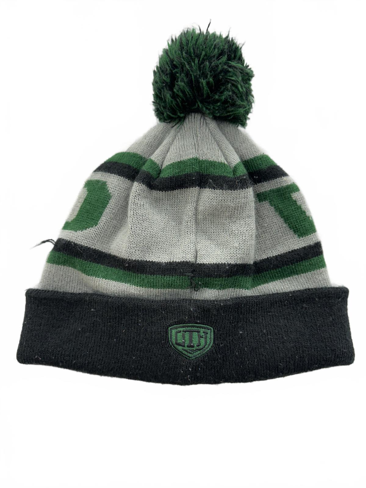 NHL Minnesota Wild Vintage Pom Pom Beanie Hat Green Black Gray Sportswear