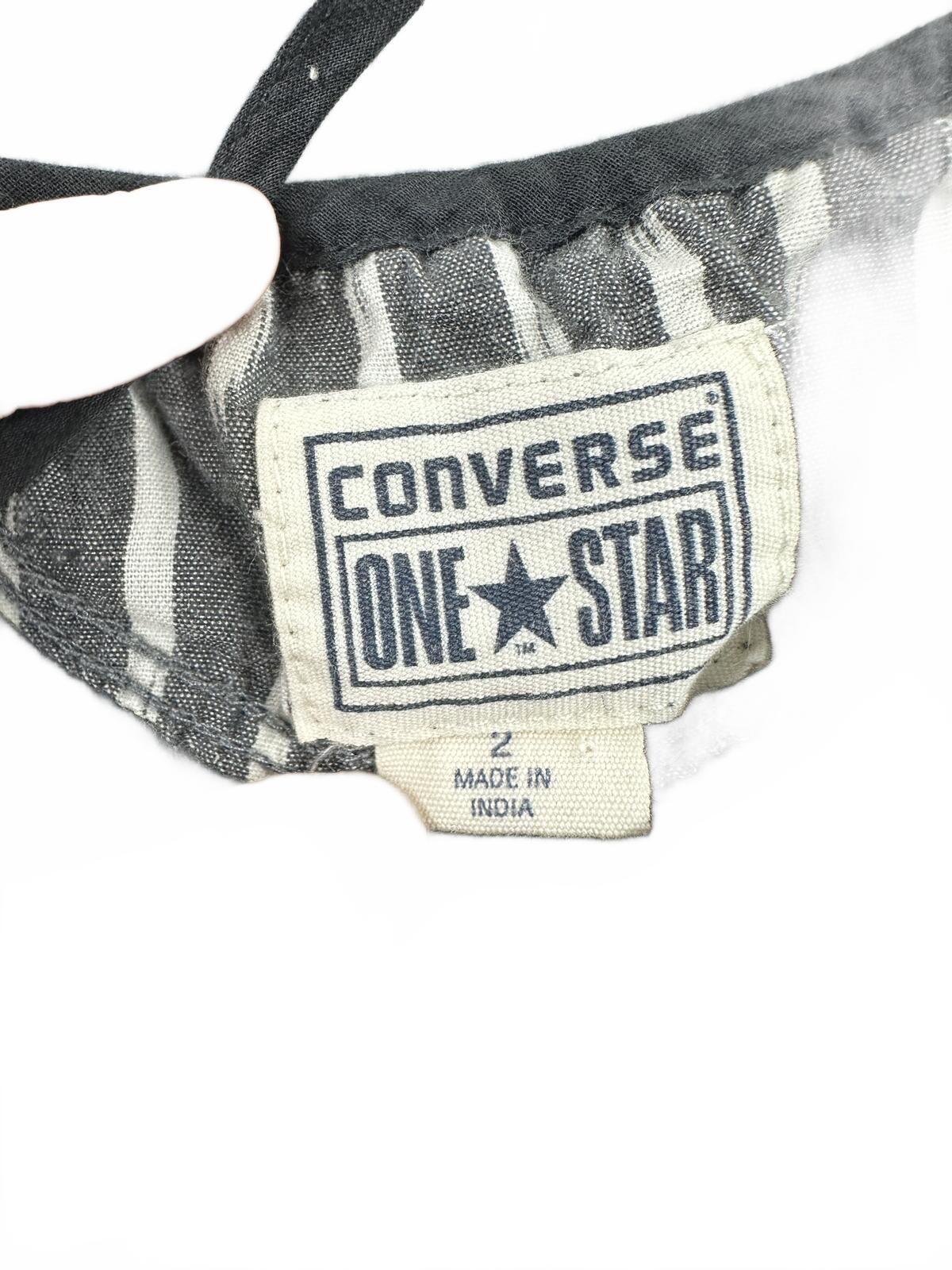 Converse One Star Y2K Cotton Slip Dress with Black and White Abstract Print