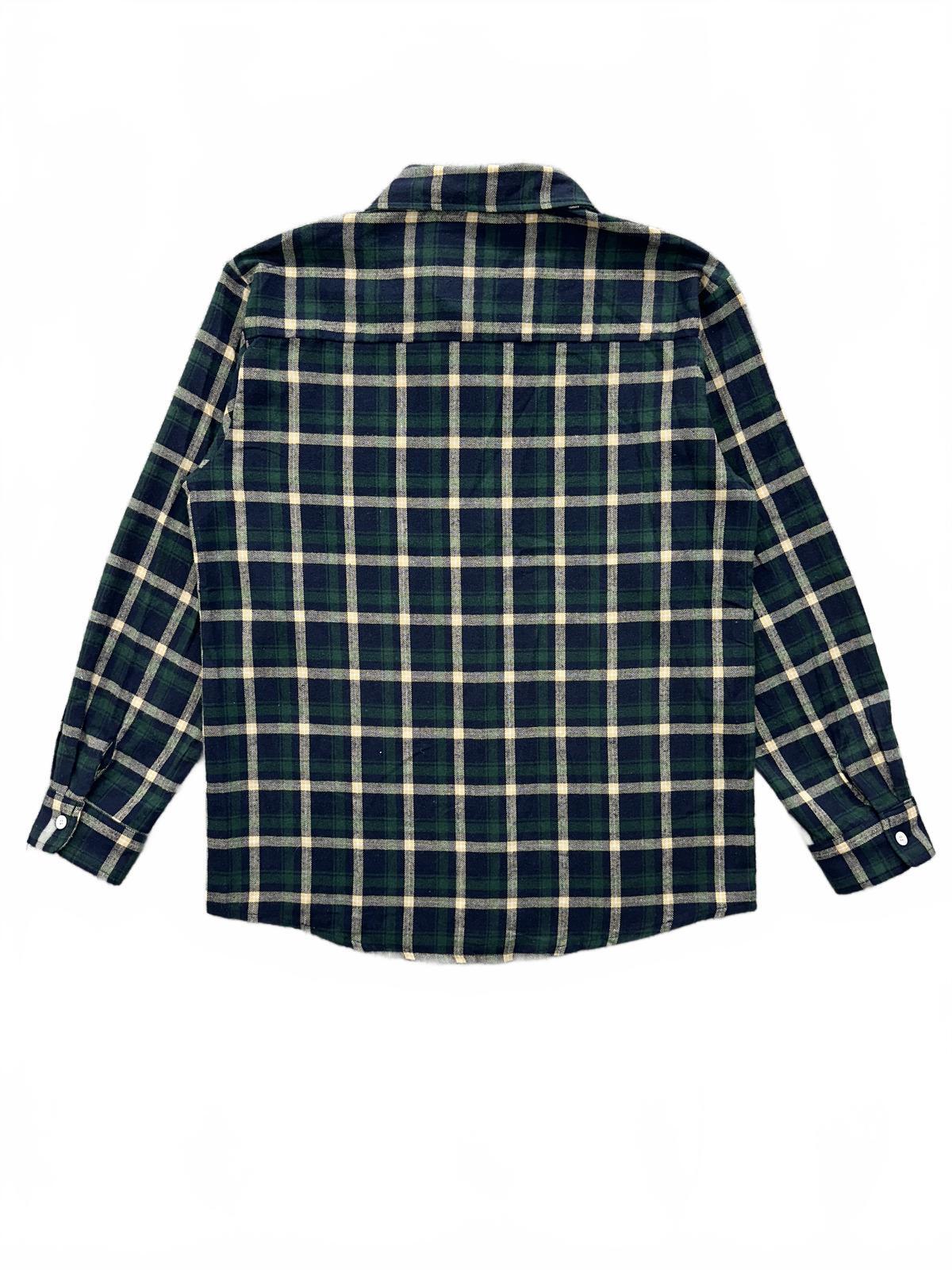 Dogwalkers Green Beige Plaid Button Up Shirt Vintage Casual Indie