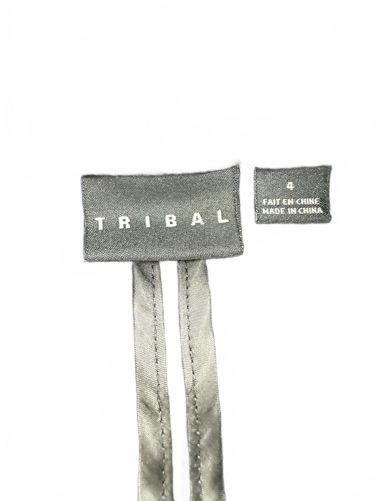 Tribal Black Textured Zip Up Jacket with Ruched Sleeves