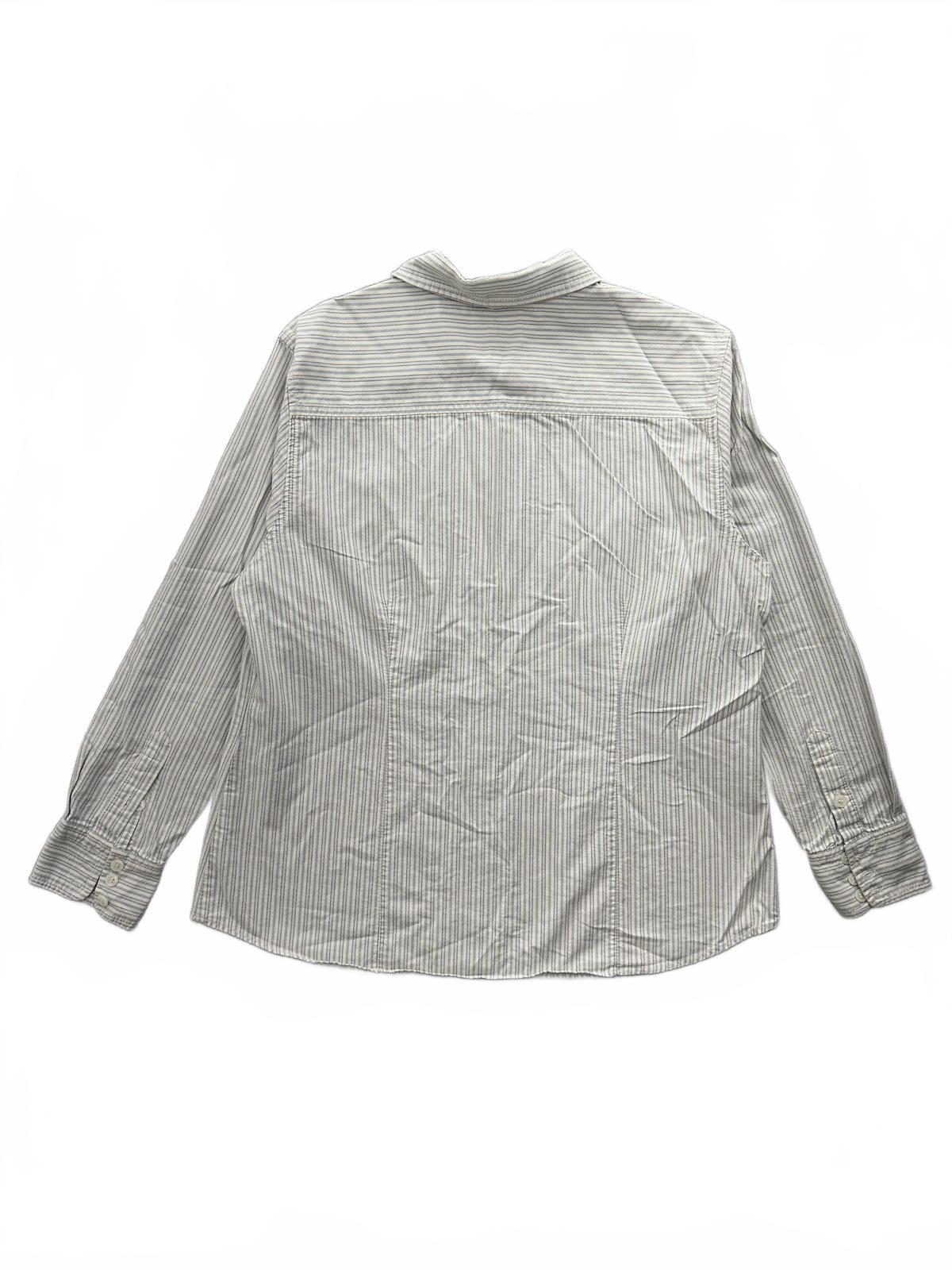 Classic Elements Striped Button Up Shirt Casual Vintage
