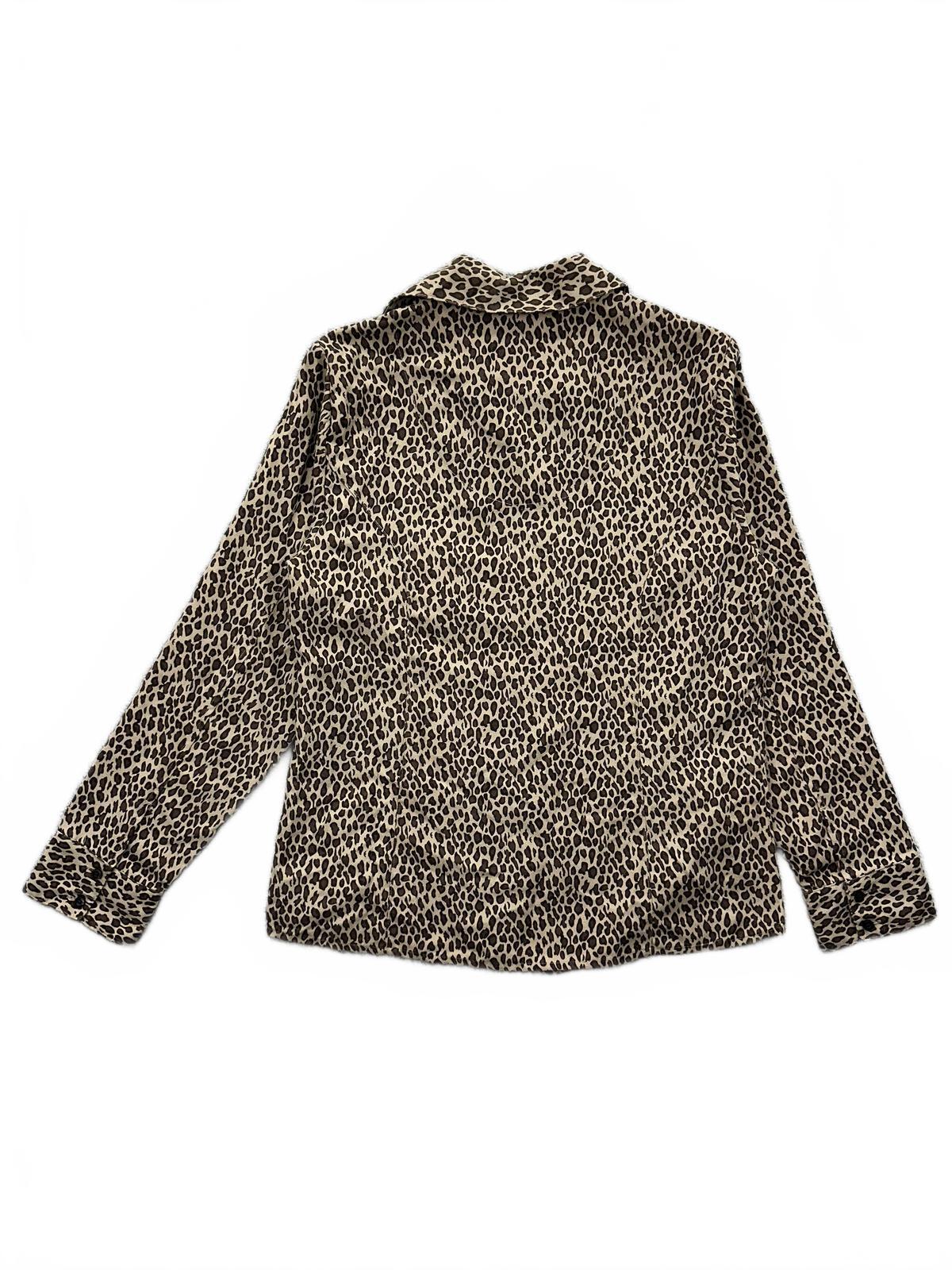 Croft & Barrow Animal Print Button Up Blouse