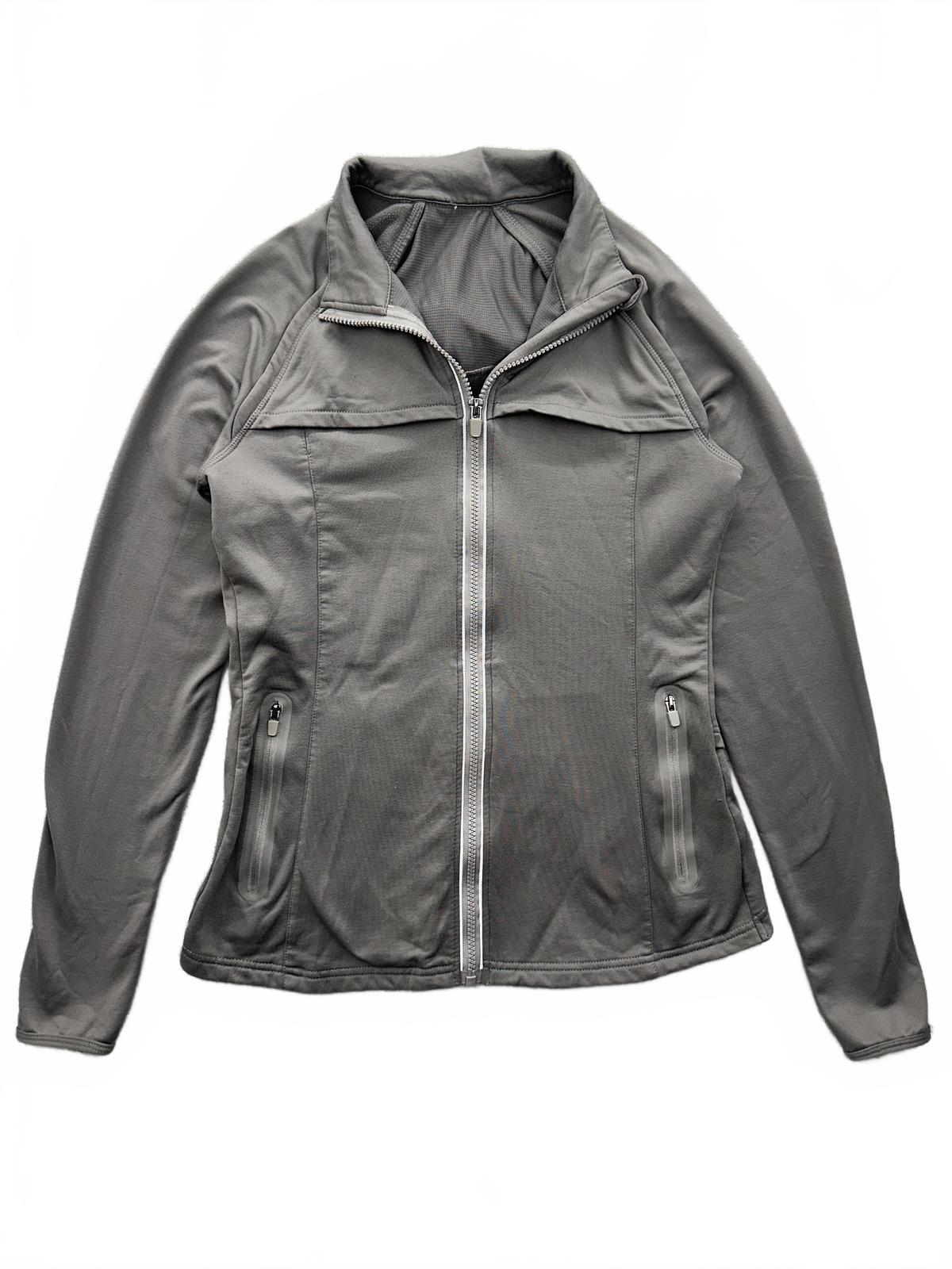 Fabletics Gray Athleisure Jacket Casual Activewear Zip Up